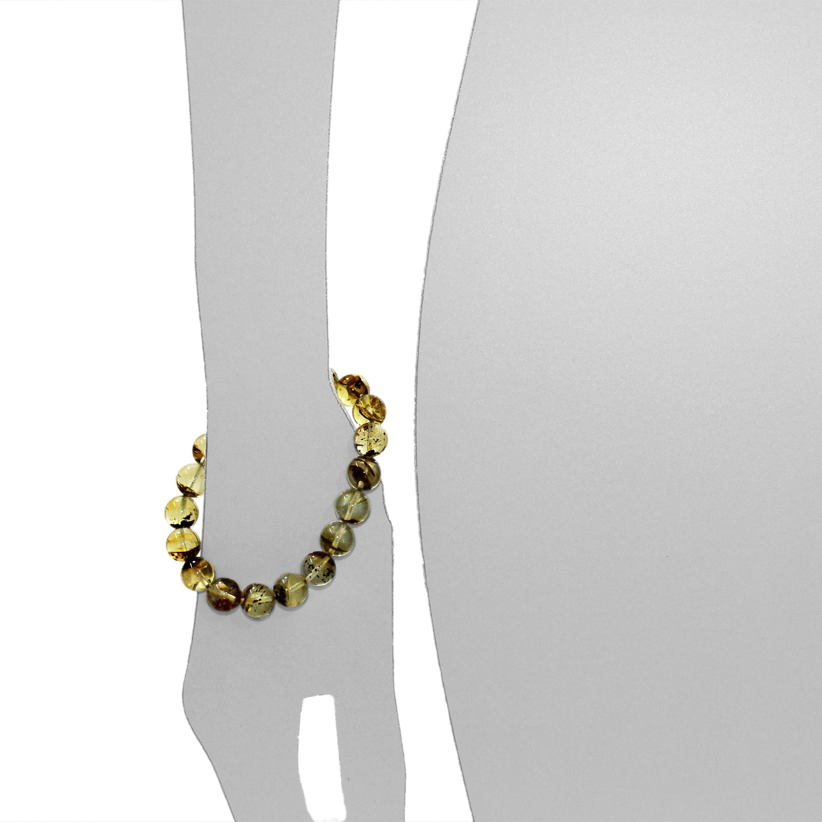 OSTSEE-SCHMUCK Armband »- Kugel 10 mm - Bernstein -,«