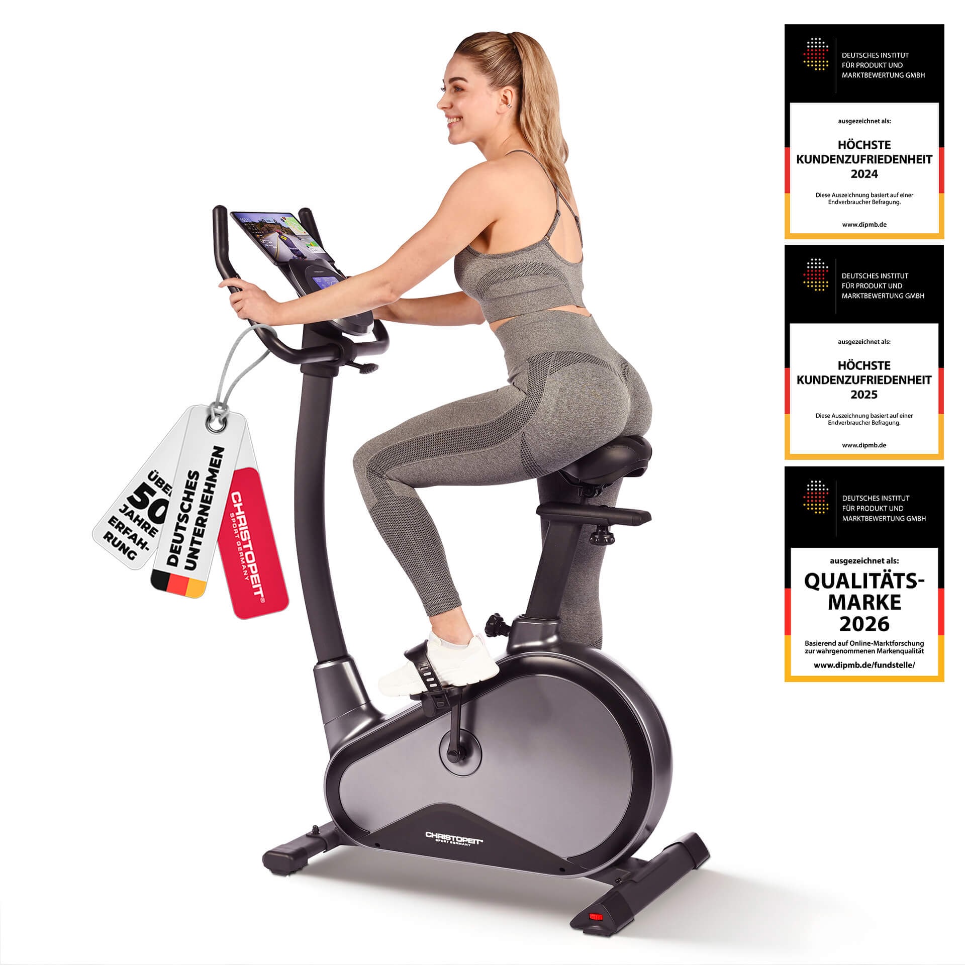 Christopeit Sport® Ergometer »EM 8000« 150 kg max. Benutzergewicht, Fahrrad, 32 Widerstandsstufen