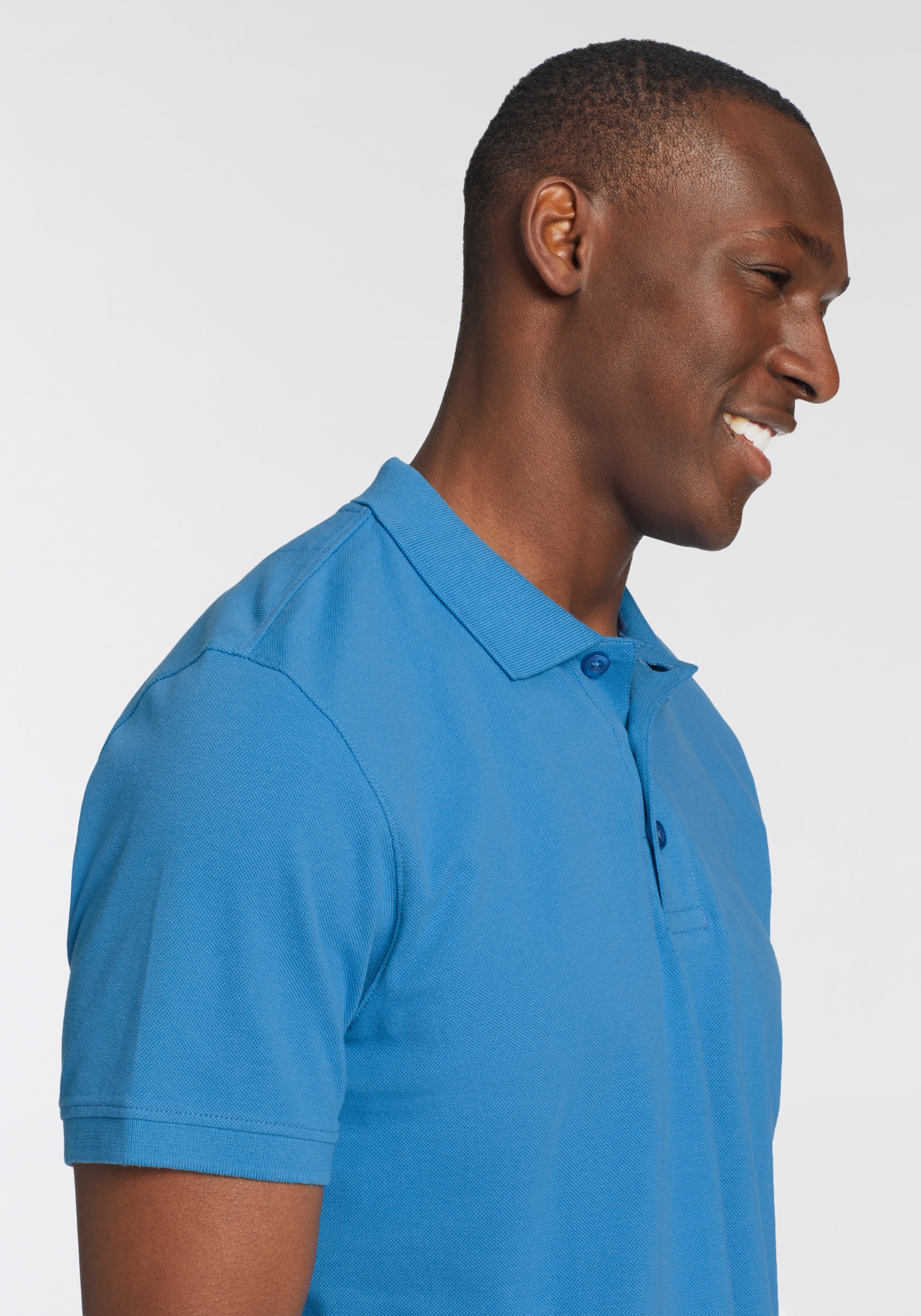 Man's World Poloshirt, Kurzarm, lockere Passform, unifarben