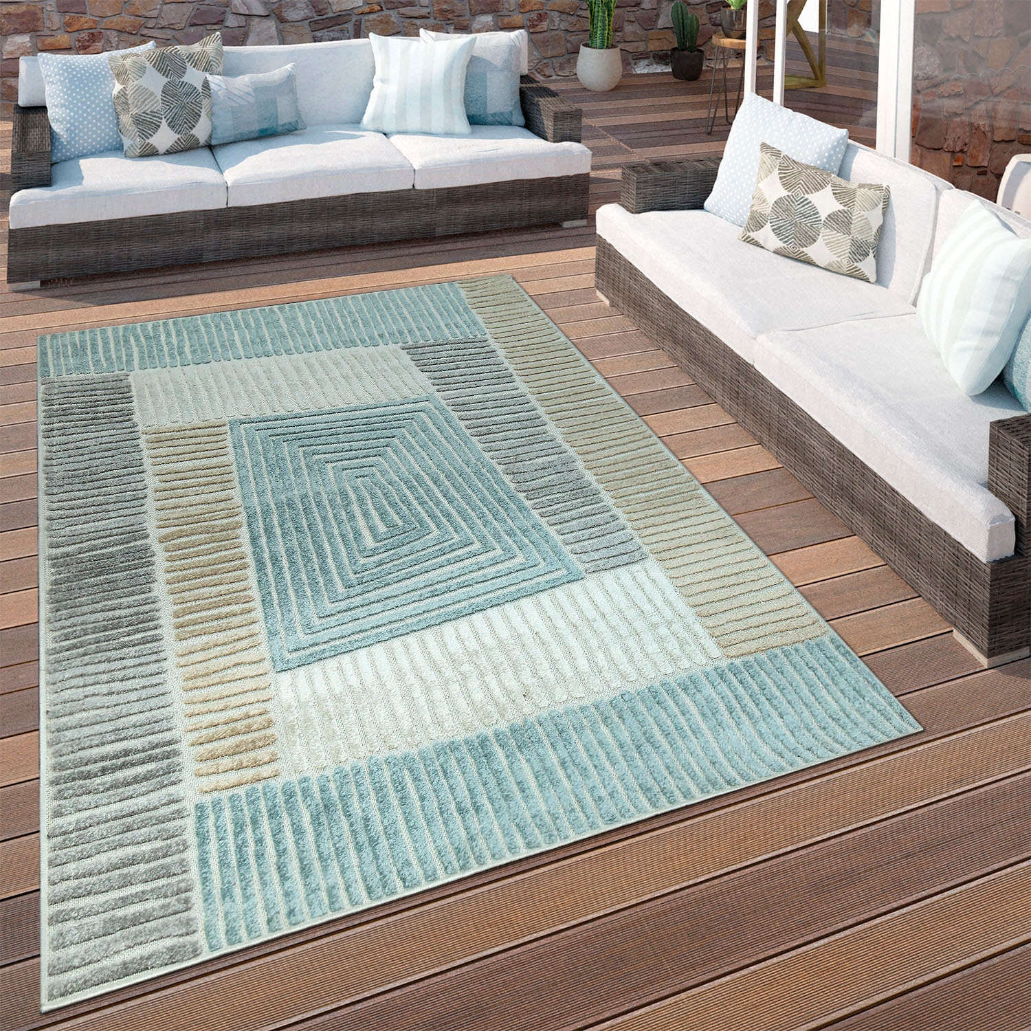 Wohnzimmer Teppich In- »Stilo 850«, Paco Home Outdoor rechteckig, und geeignet,