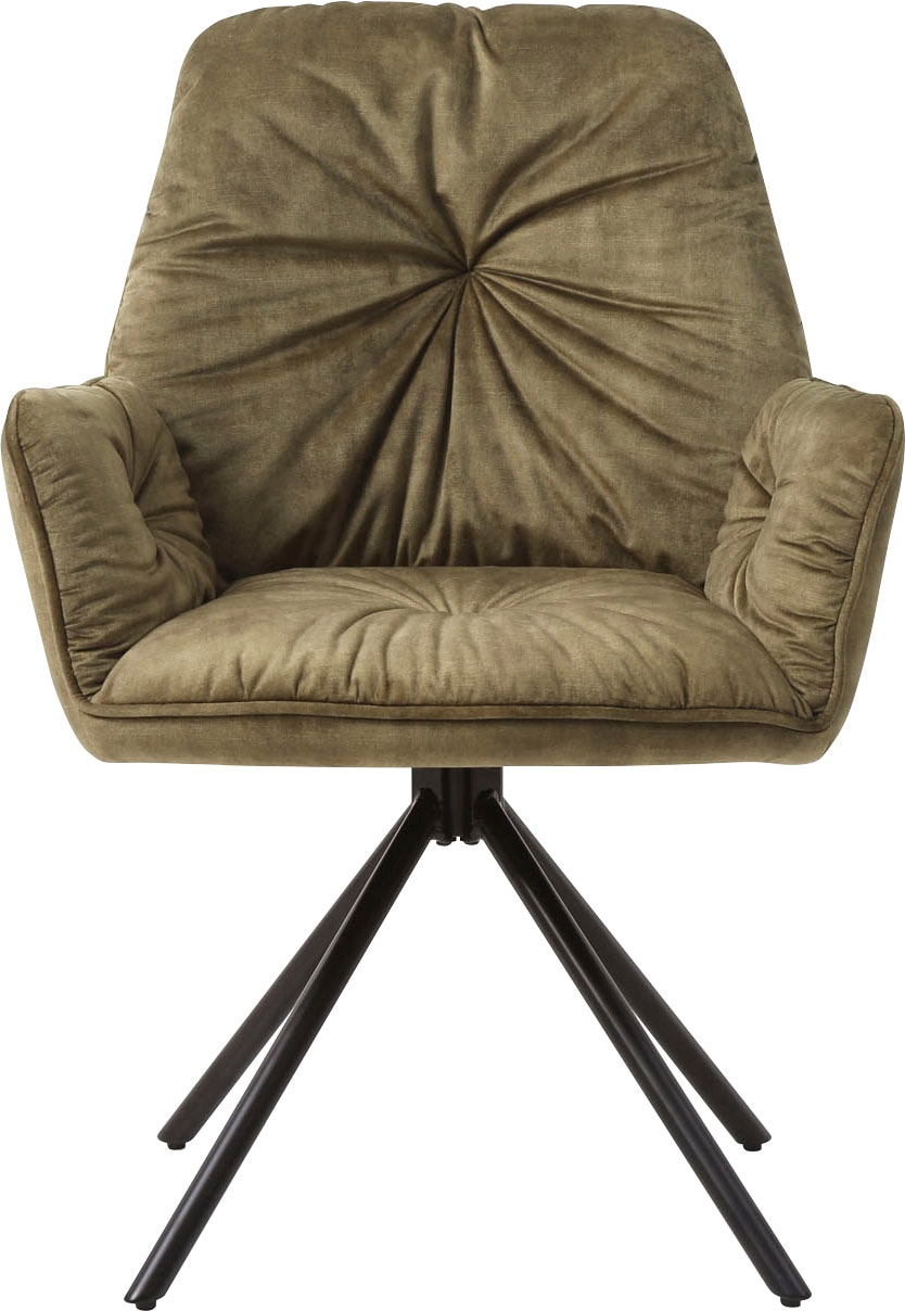 SalesFever Schalenstuhl, (Set), 1 Samtvelours, kaufen Armlehnstuhl auf 360°Drehfunktion, Drehstuhl, Rechnung Esszimmerstuhl St