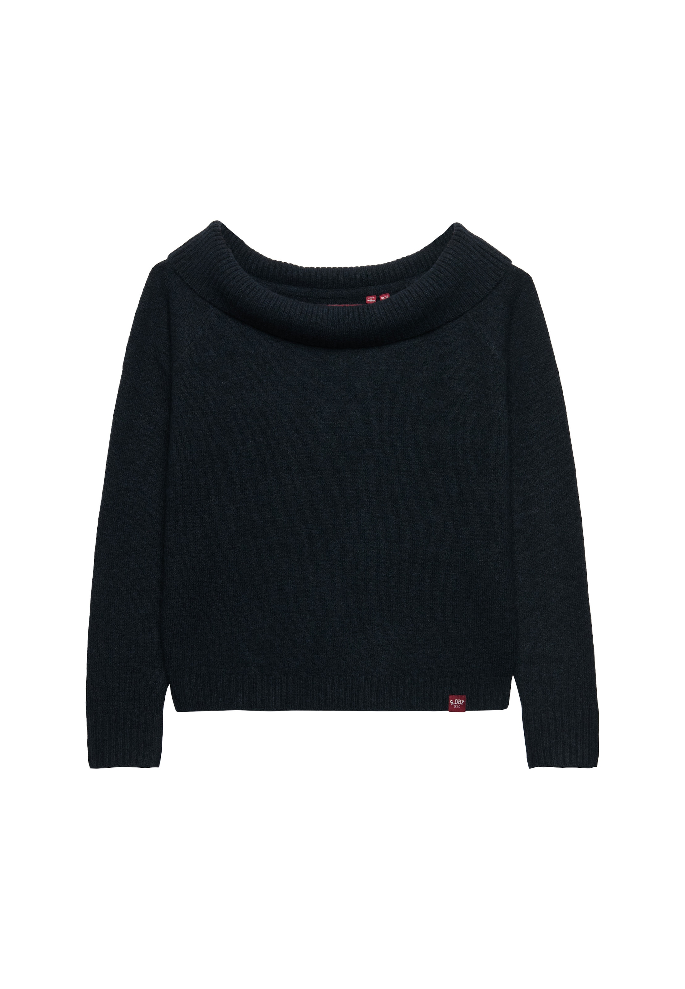 Superdry Strickpullover »BARDOT KNITTED JUMPER« Materialmix, hochwertig mit Woll-Anteil