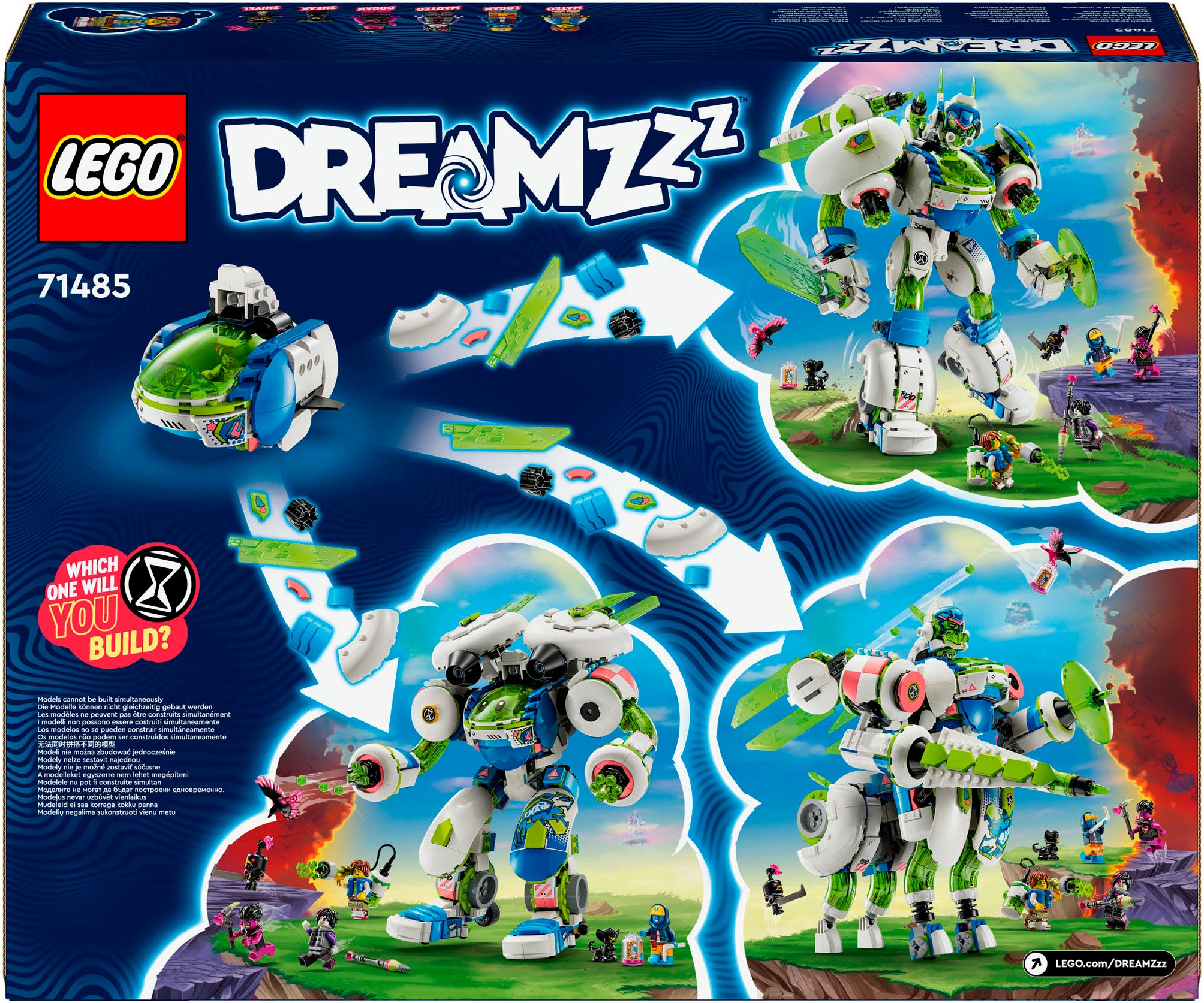 LEGO® Konstruktionsspielsteine »Mateo und Z-Blob der Ritter-Mech (71485), LEGO DREAMZzz«, (1333 St.), Made in Europe