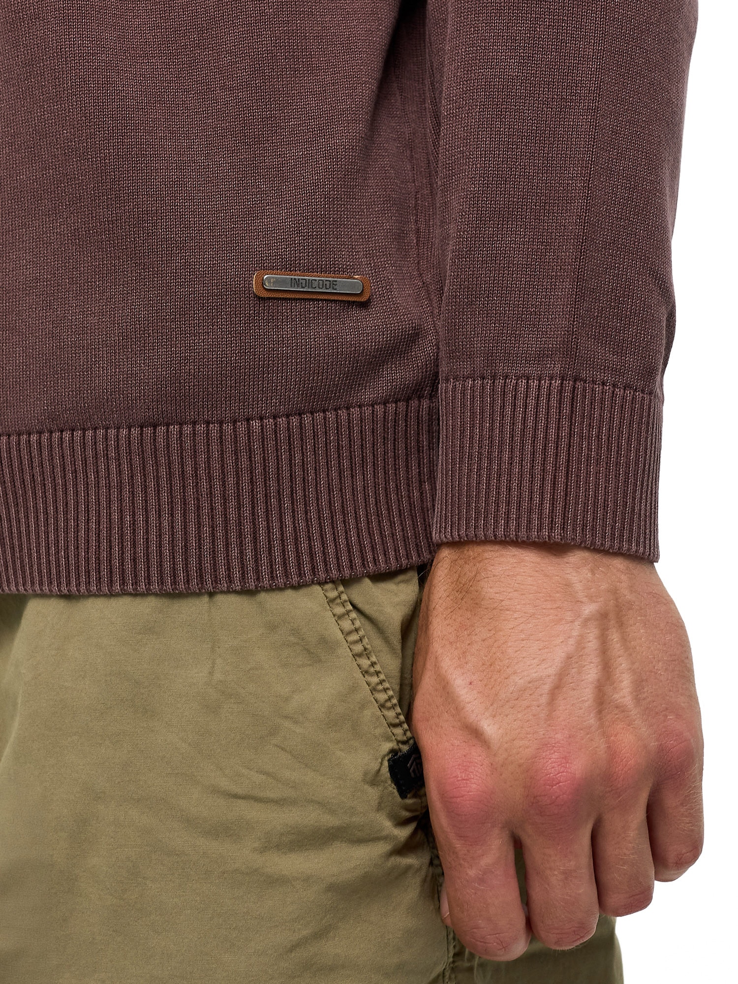 Indicode Troyer »INArkmill ½ zip« Baumwolle, regular fit