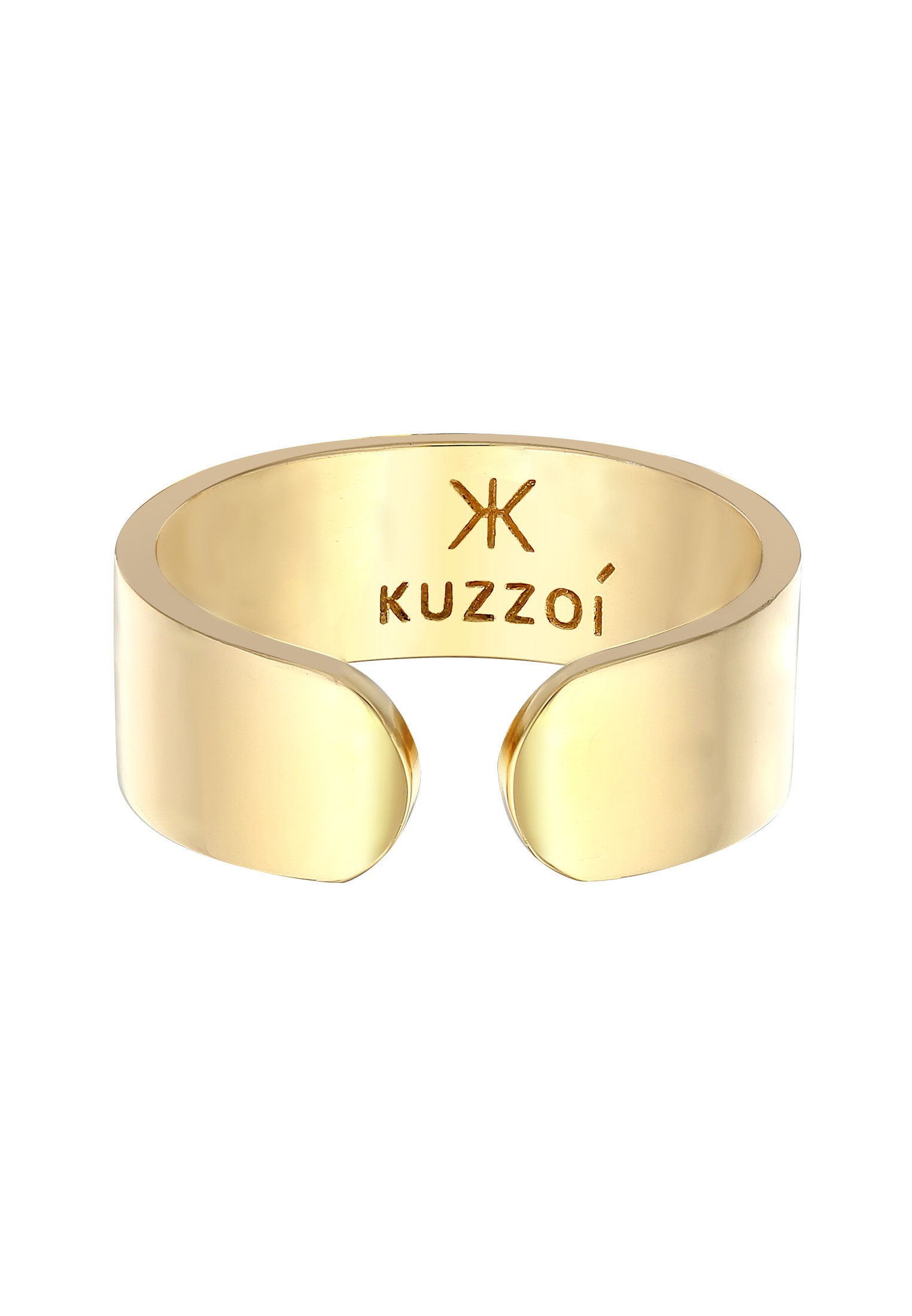 Kuzzoi Silberring »Ring Bandring Klares Design Offen 925 Silber«