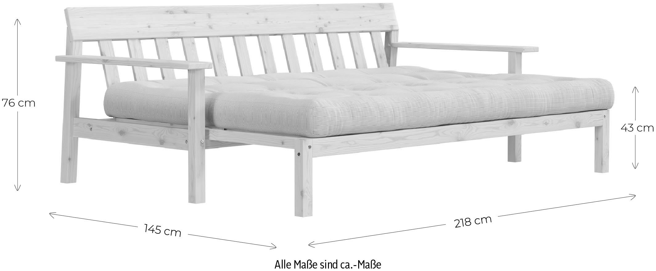 Karup Design Schlafsofa »Unwind«, Mit Holzstruktur, inkl. Futonmatratze, Liegefläche 130x190 cm