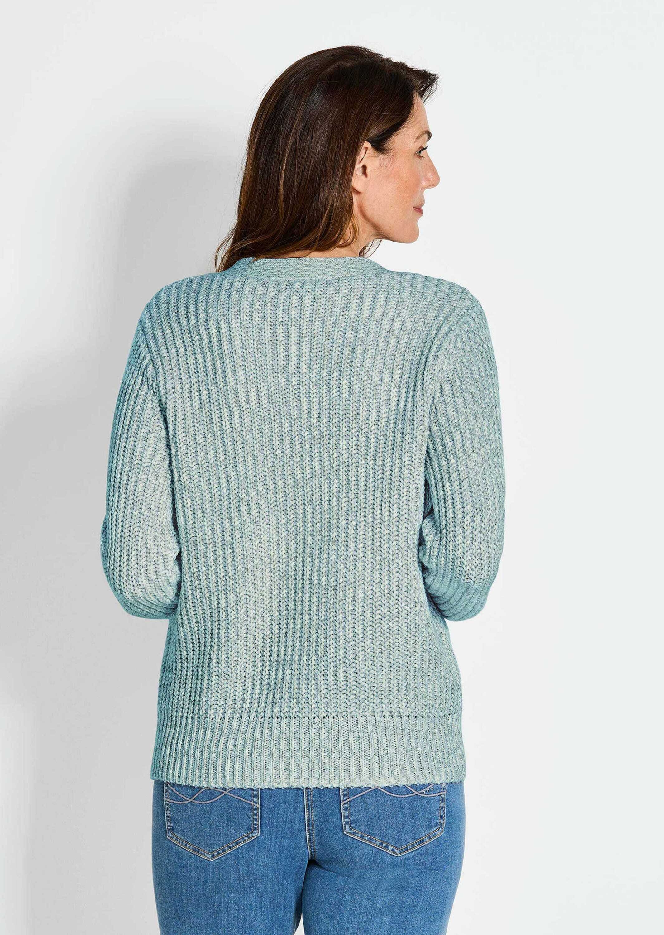 GOLDNER Strickjacke »Langarm Strickjacke mit V-Ausschnitt«