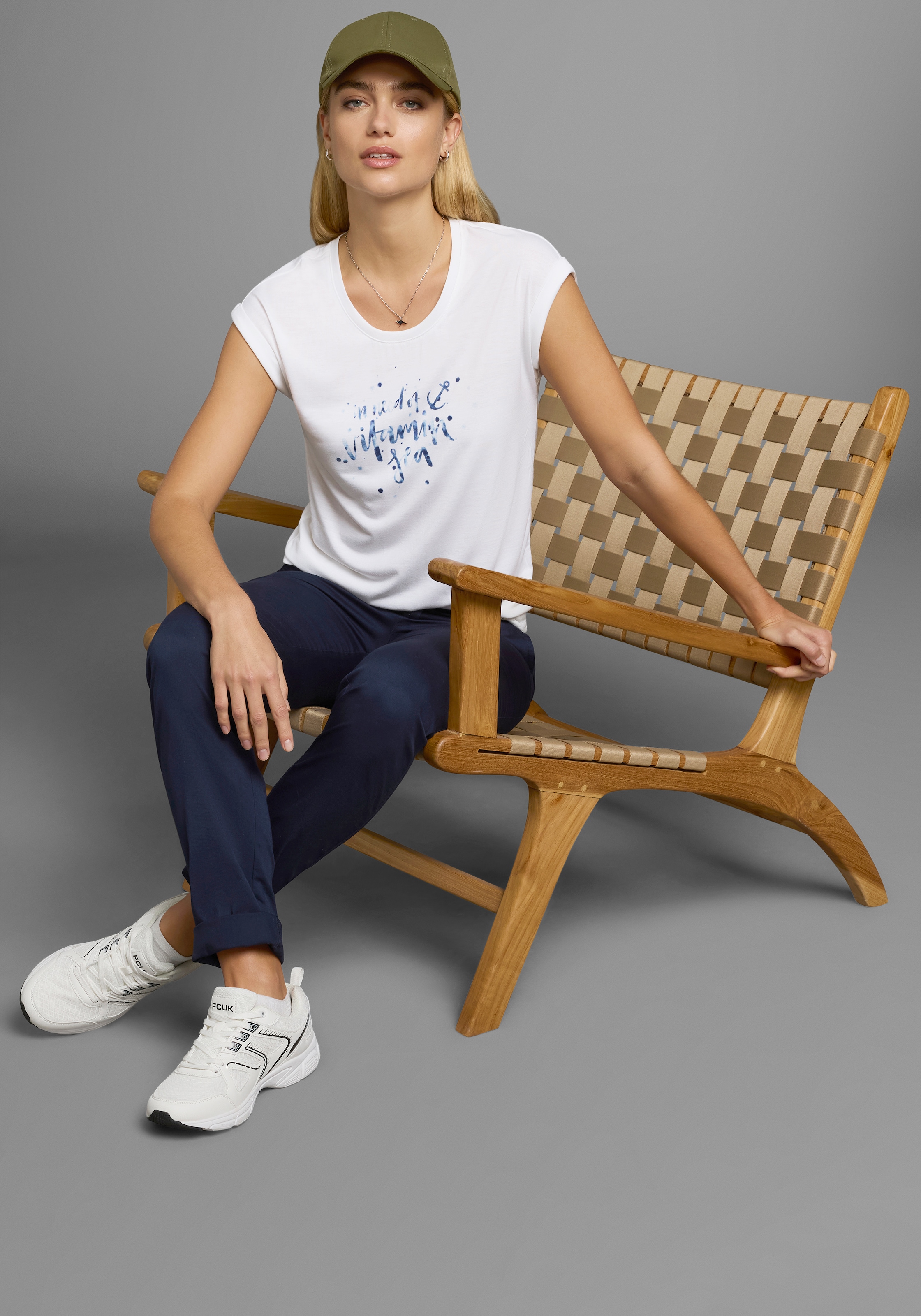 Ocean Sportswear T-Shirt, (Packung, 2 tlg., 2er-Pack), Kurzarm mit Aufschlag, lässiger Schnitt, mit Logodruck