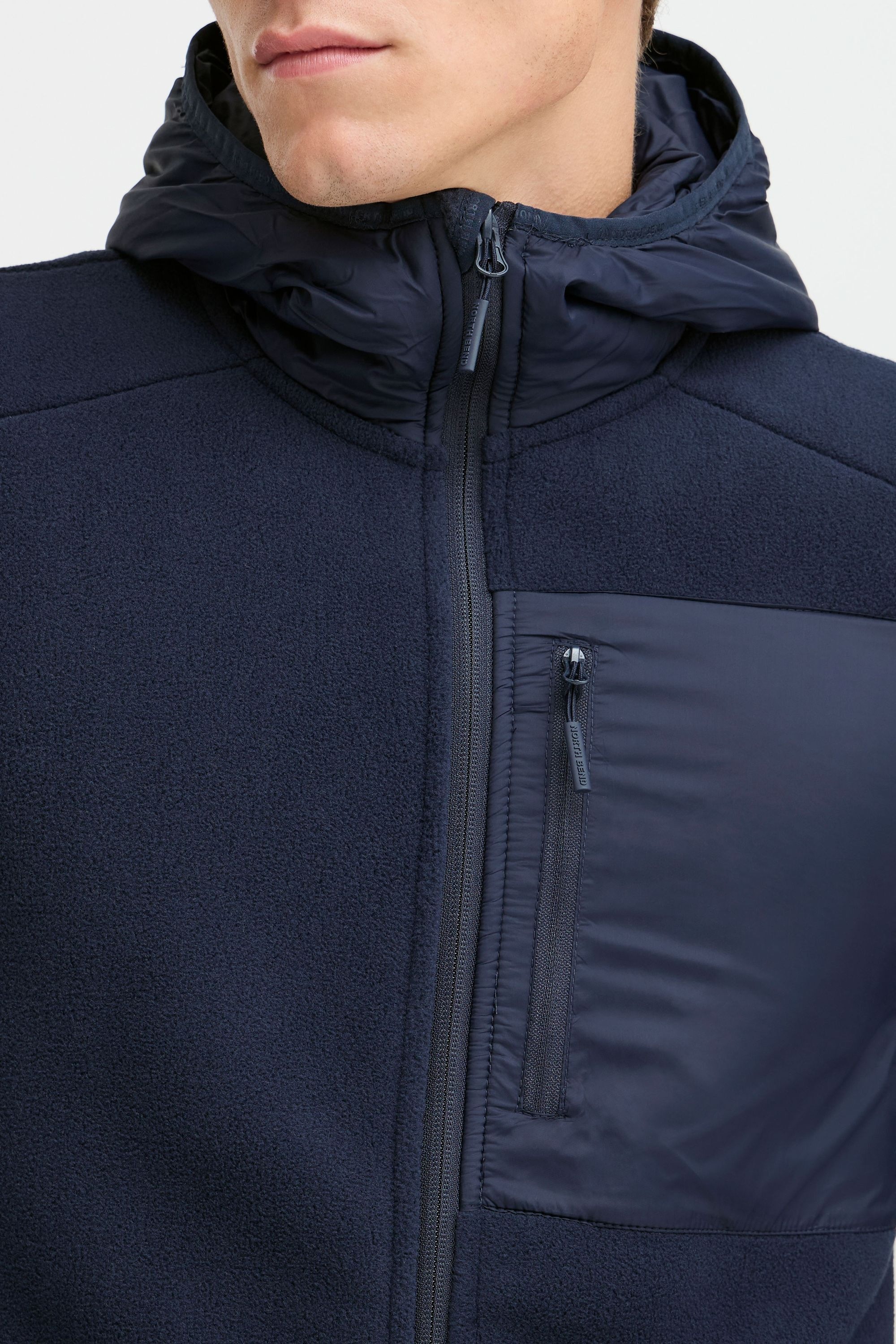 North Bend Fleecejacke »Fleecejacke NBMatej M«, mit Kapuze