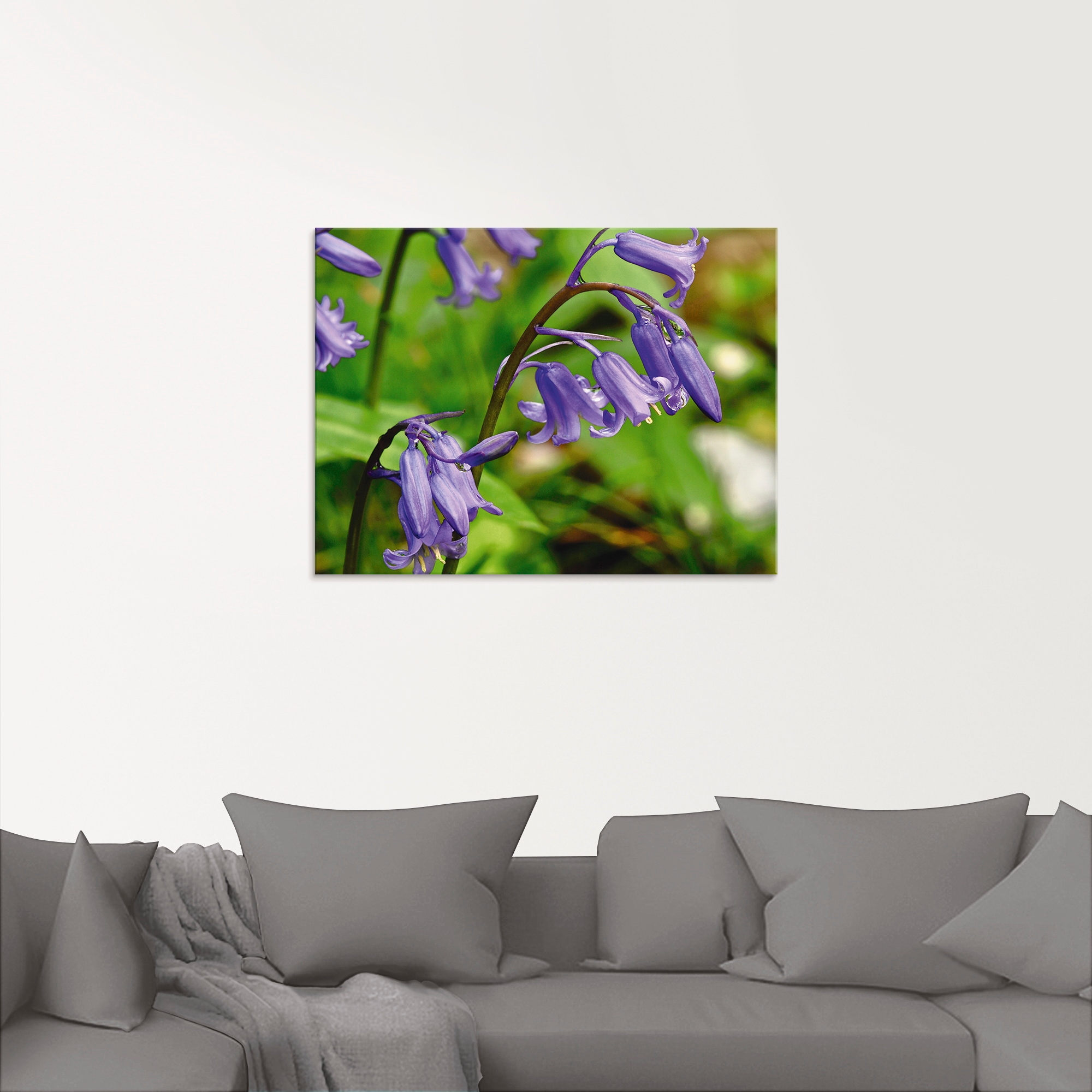 Artland Glasbild »Blumen, Hasenglöckchen«, Blumen, (1 St.), in verschiedenen Größen