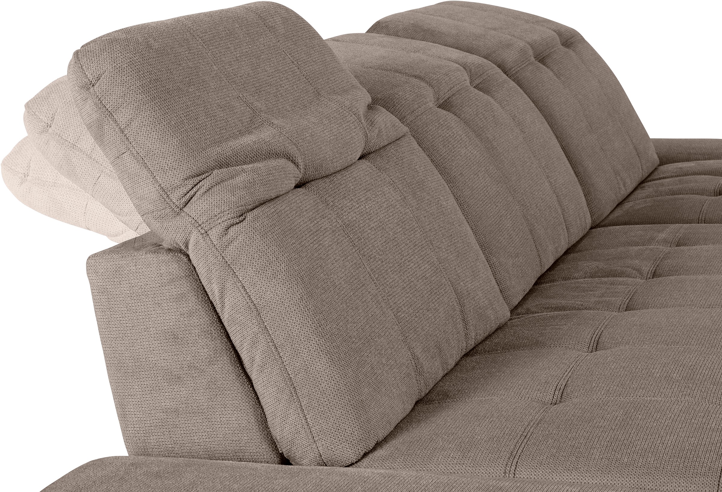 COTTA Ecksofa »Holiday L-Form mit Sitztiefen-, Armteil- und Kopfteilverstellung«, wahlweise mit Bettfunktion & Bettkasten