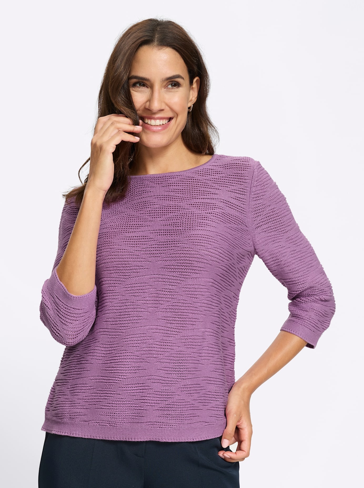 Inspirationen Ajourpullover »Baumwoll-Pullover«