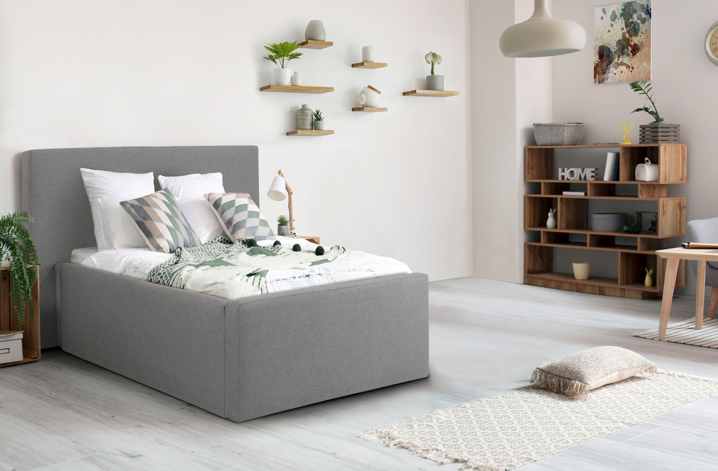 Home affaire Polsterbett »Dalina« geradliniges Kopfteil, in 5 Breiten, auch in 220cm Länge
