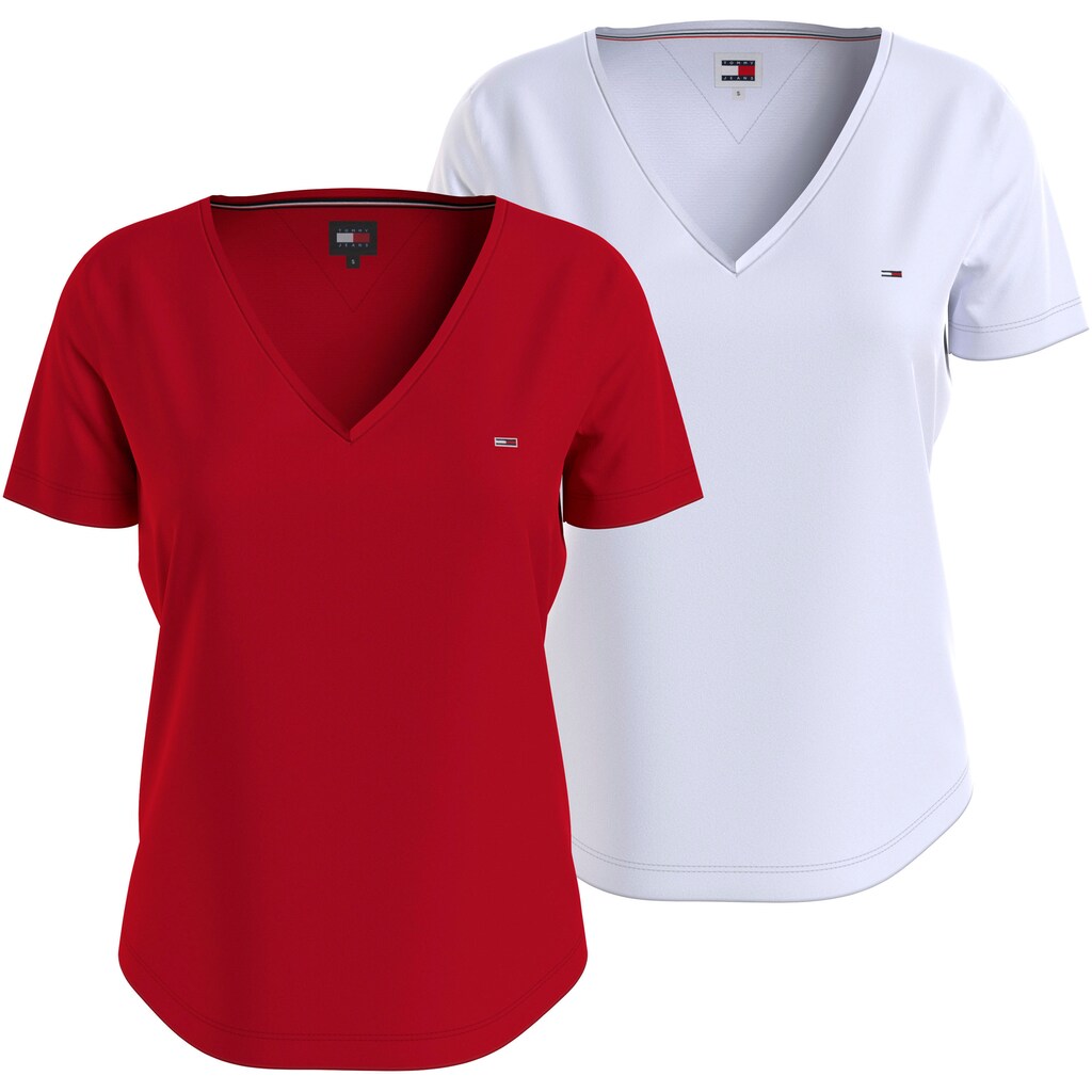 Tommy Jeans V-Shirt »TJW 2PACK SLIM SOFT V NECK TEE«, (Packung, 2 tlg., 2er-Pack)