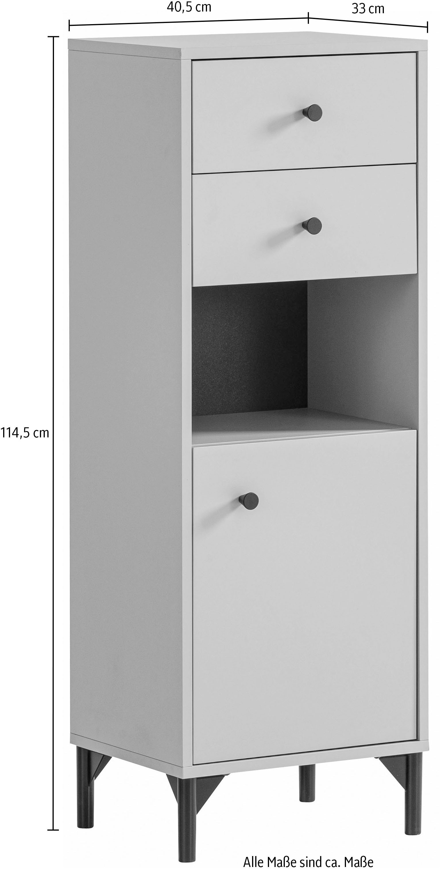 Schildmeyer Midischrank »Smash, Breite 40 cm« Apricot Dekor, wechselbarer Türanschlag