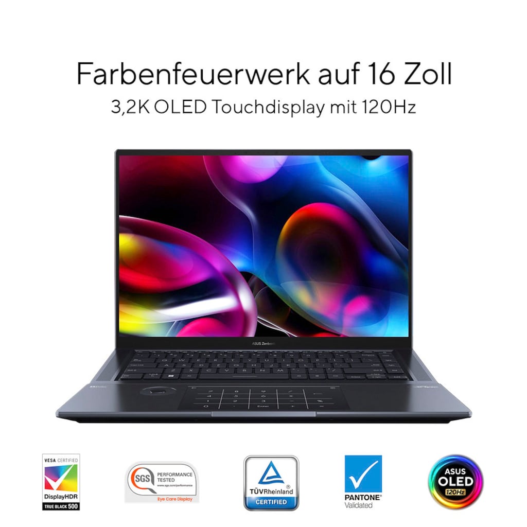 Asus Gaming-Notebook »Zenbook Pro 16X OLED UX7602BZ-MY027W«, 40,6 cm, / 16 Zoll, Intel, Core i9, GeForce RTX 4080, 2000 GB SSD