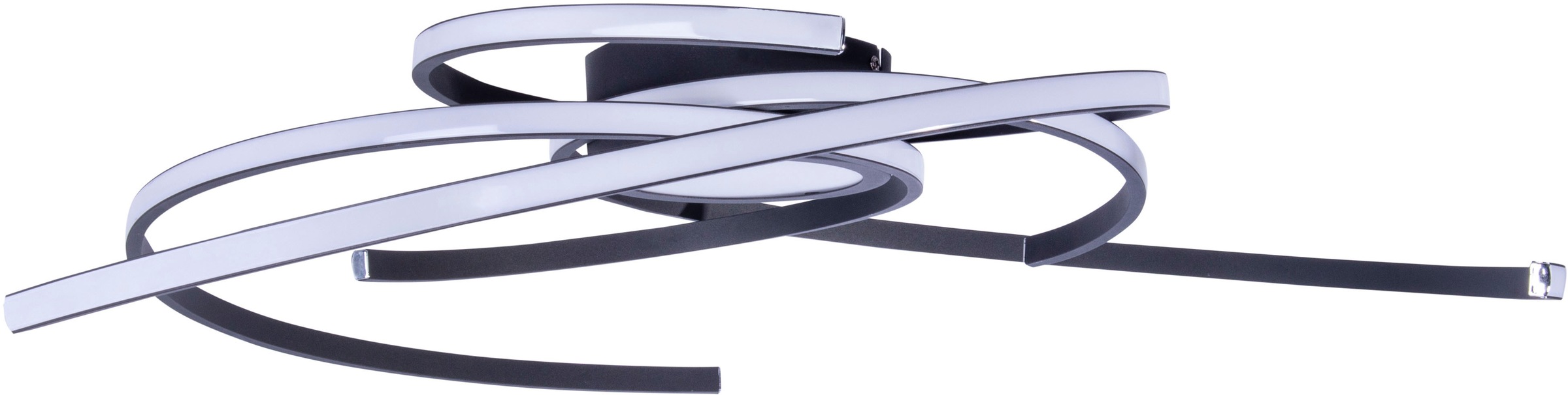 näve LED Deckenleuchte »"RADON" schwarz«, 1 flammig, In 3-Stufen-dimmbar, Lichtfarbe warmweiß, Durchmesser 75cm
