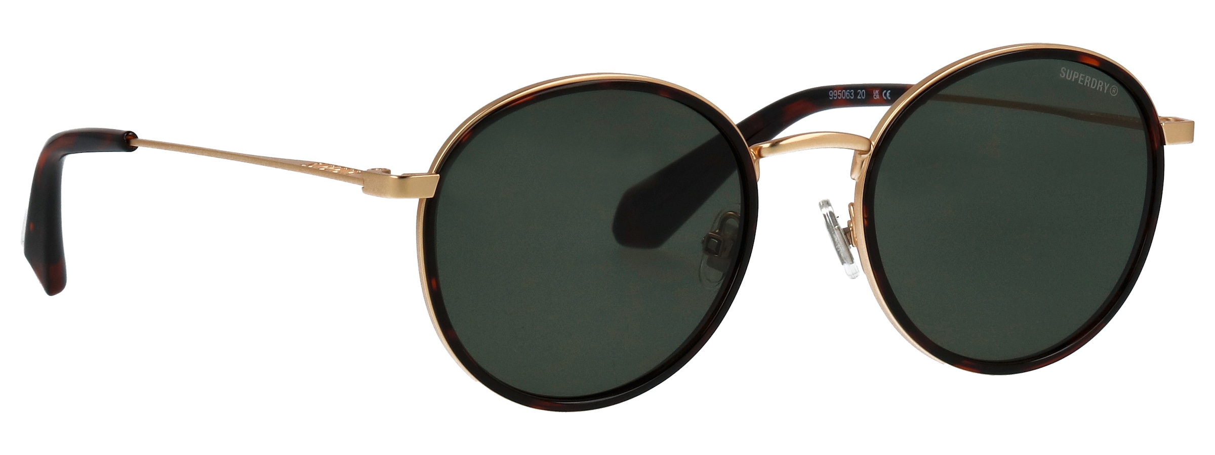 Superdry Sonnenbrille »Modell 995063« Form Rund, Logoschriftzug auf Bügel, Kombifassung