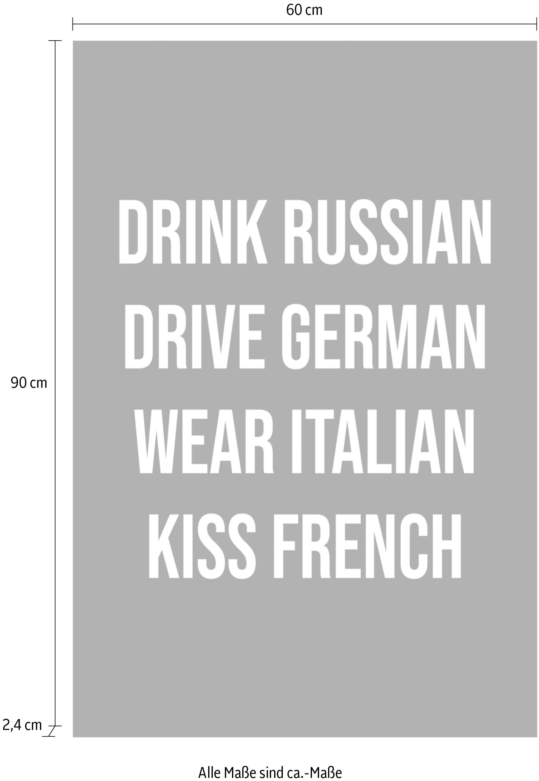 queence Acrylglasbild »Spruch« Schriftzug | Schwarz-Weiß | Sprüche | Sprüche & Texte Fine Art-Print in Galeriequalität