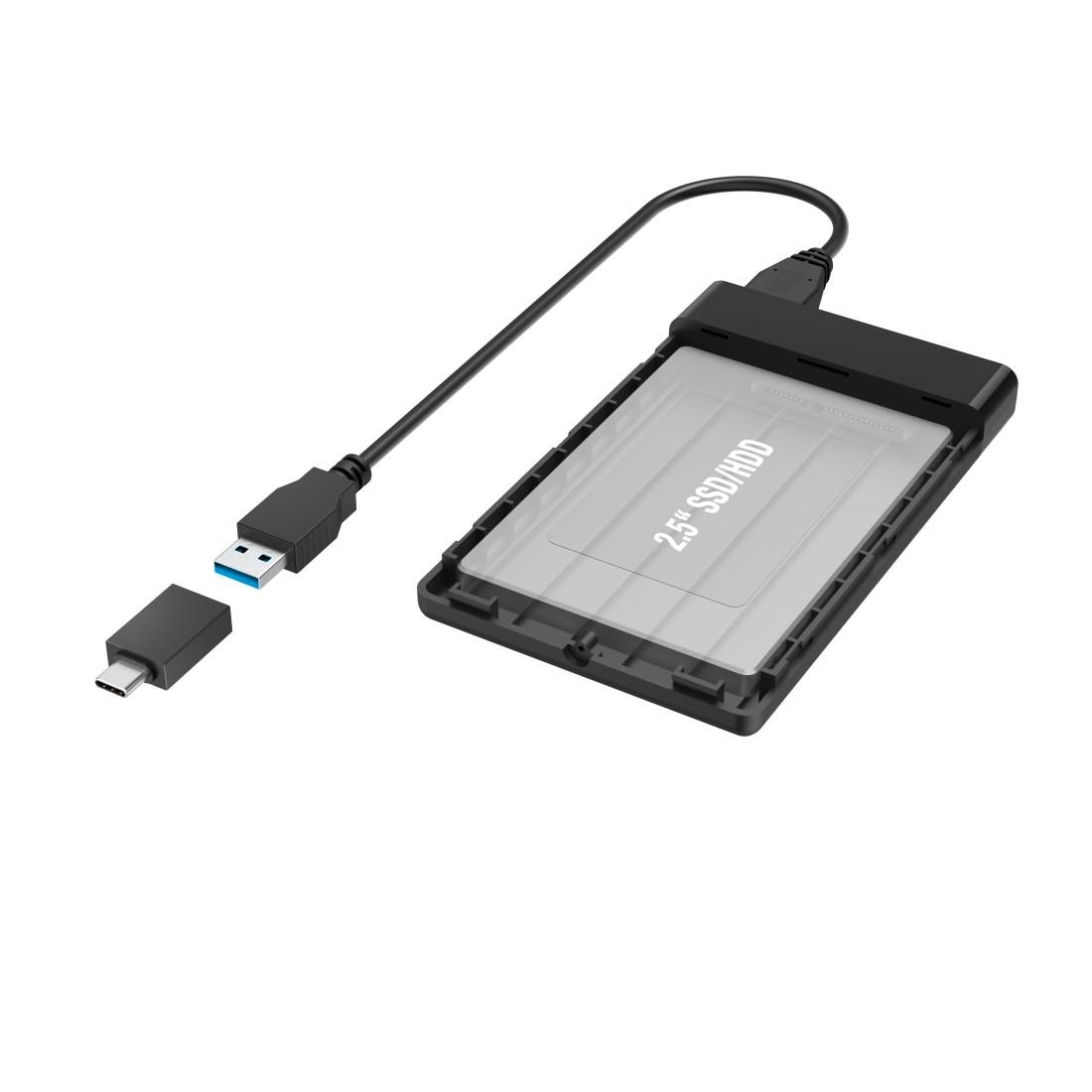 Hama Festplatten-Gehäuse »USB-Festplattengehäuse für 2,5" SSD u. HDD-Festplatten Adapter«