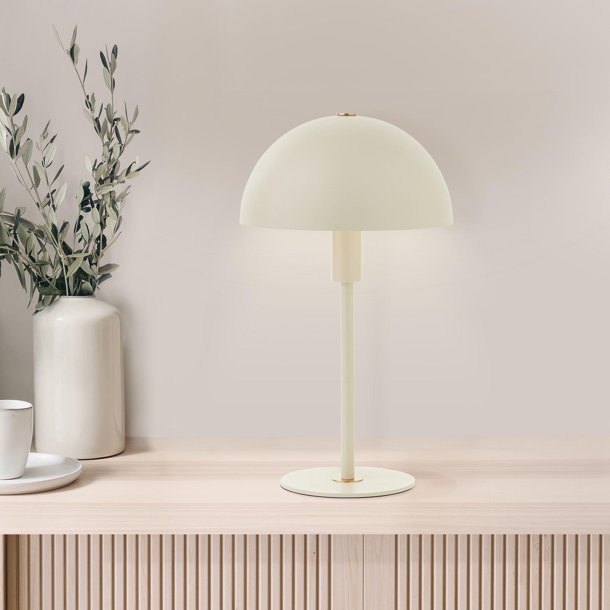 LeGer Home by Lena Gercke Tischleuchte »Linnea Pilz Lampe«, 1 flammig, Leuchtmittel E14 | ohne Leuchtmittel, Pilzleuchte, Tischlampe, Metallsockel, Höhe 35,5 cm