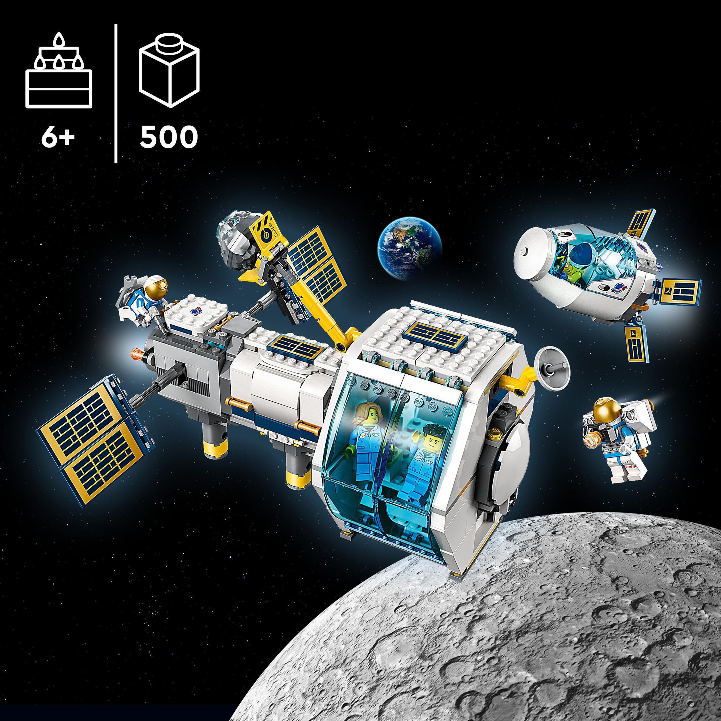 LEGO® Konstruktionsspielsteine »Mond-Raumstation (60349), LEGO® City«, (500 St.), Made in Europe