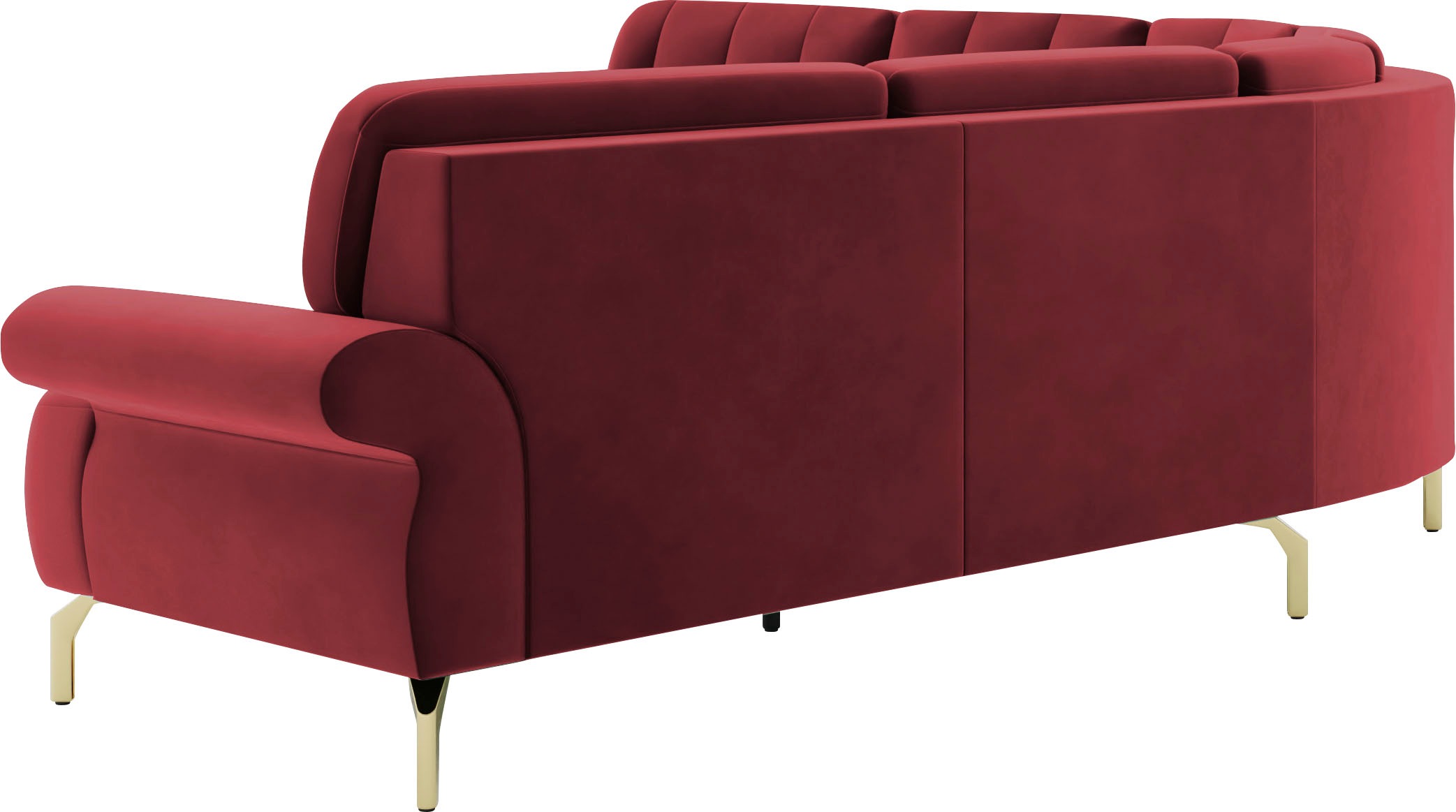 sit&more Ecksofa »Orient 1 L-Form«, inkl. 4 Zierkissen mit Strass-Stein, goldfarbene Metallfüße