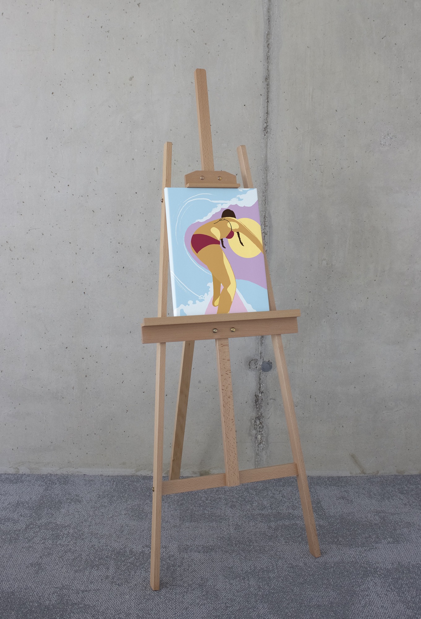 Komar Leinwandbild »Tube Riding - Größe 30 x 40 cm« Natur 1 Stk. tlg. Keilrahmenbild mi Echtholzrahmen