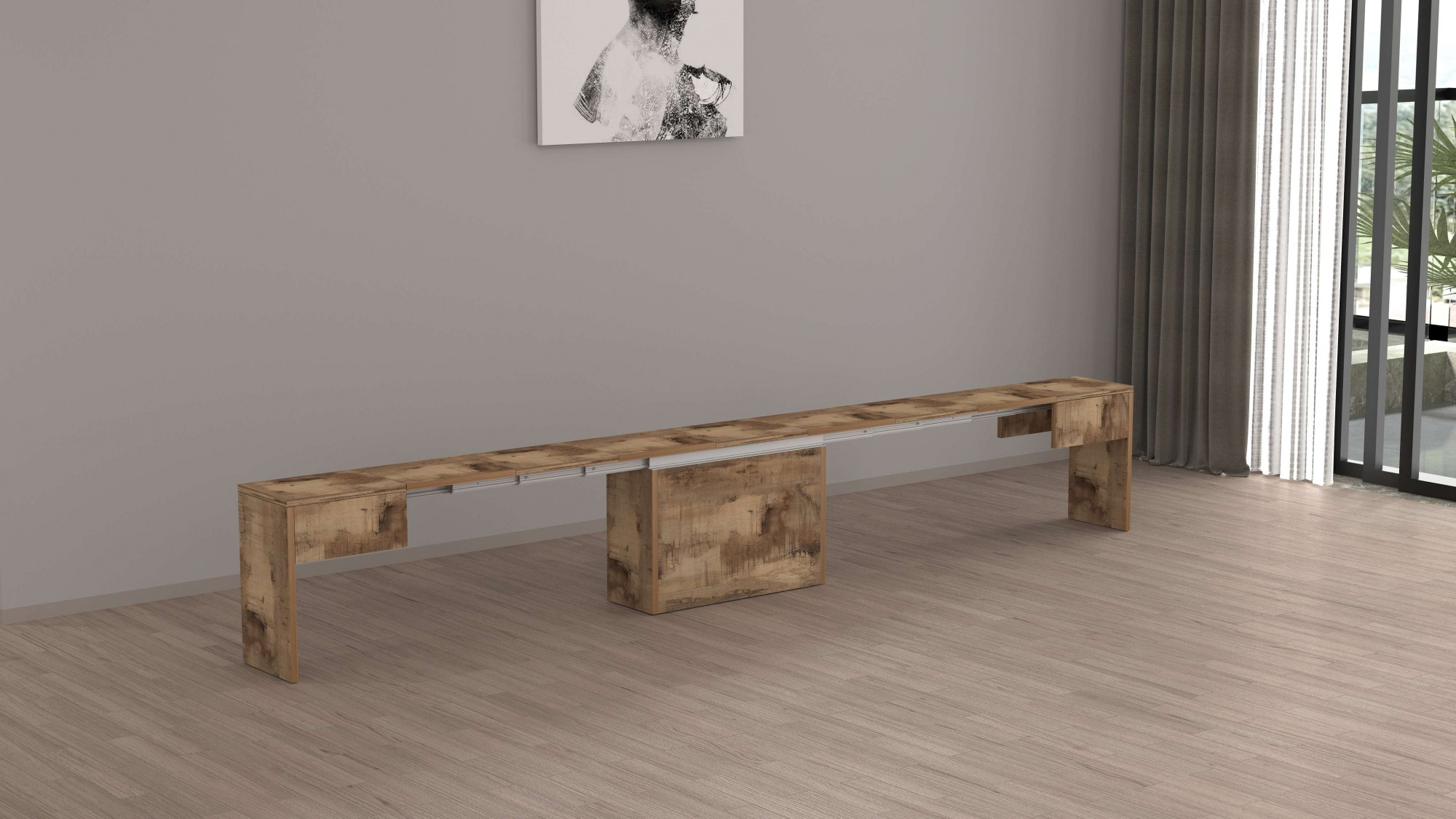 INOSIGN Sitzbank »Praktika, Sitzbank, Bank« 1 Stk. tlg. mit Auszugsfunktion, ausziehbar von 66  auf 290 cm