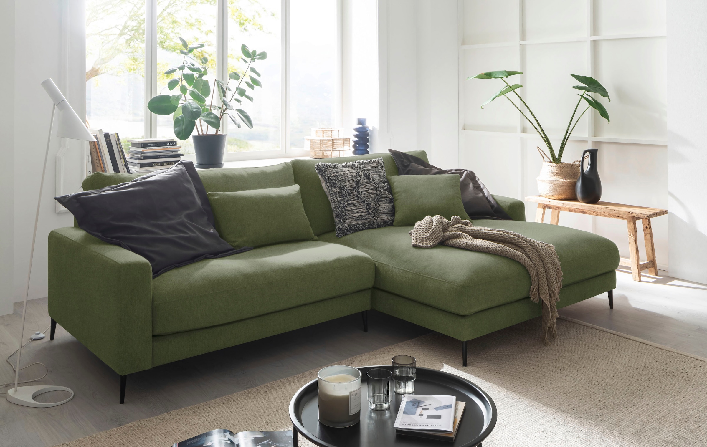 INOSIGN Ecksofa »Downtown Gemütliches Loungemöbel zum Relaxen L-Form«, weicher Sitzkomfort, B/T/H: 272/170/84 cm