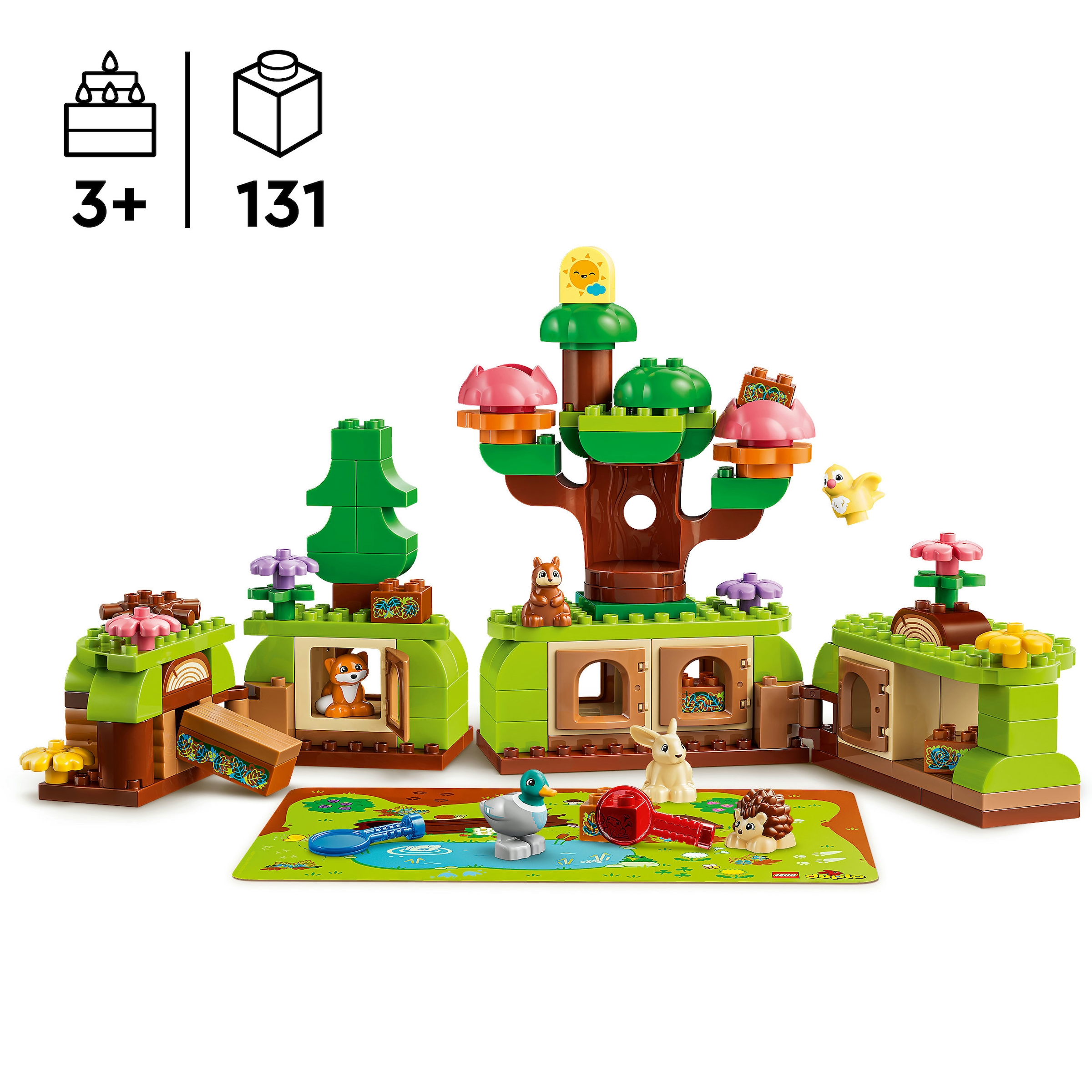 LEGO® Konstruktionsspielsteine »Wald mit wilden Tieren (10480), LEGO DUPLO Town« Made in Europe