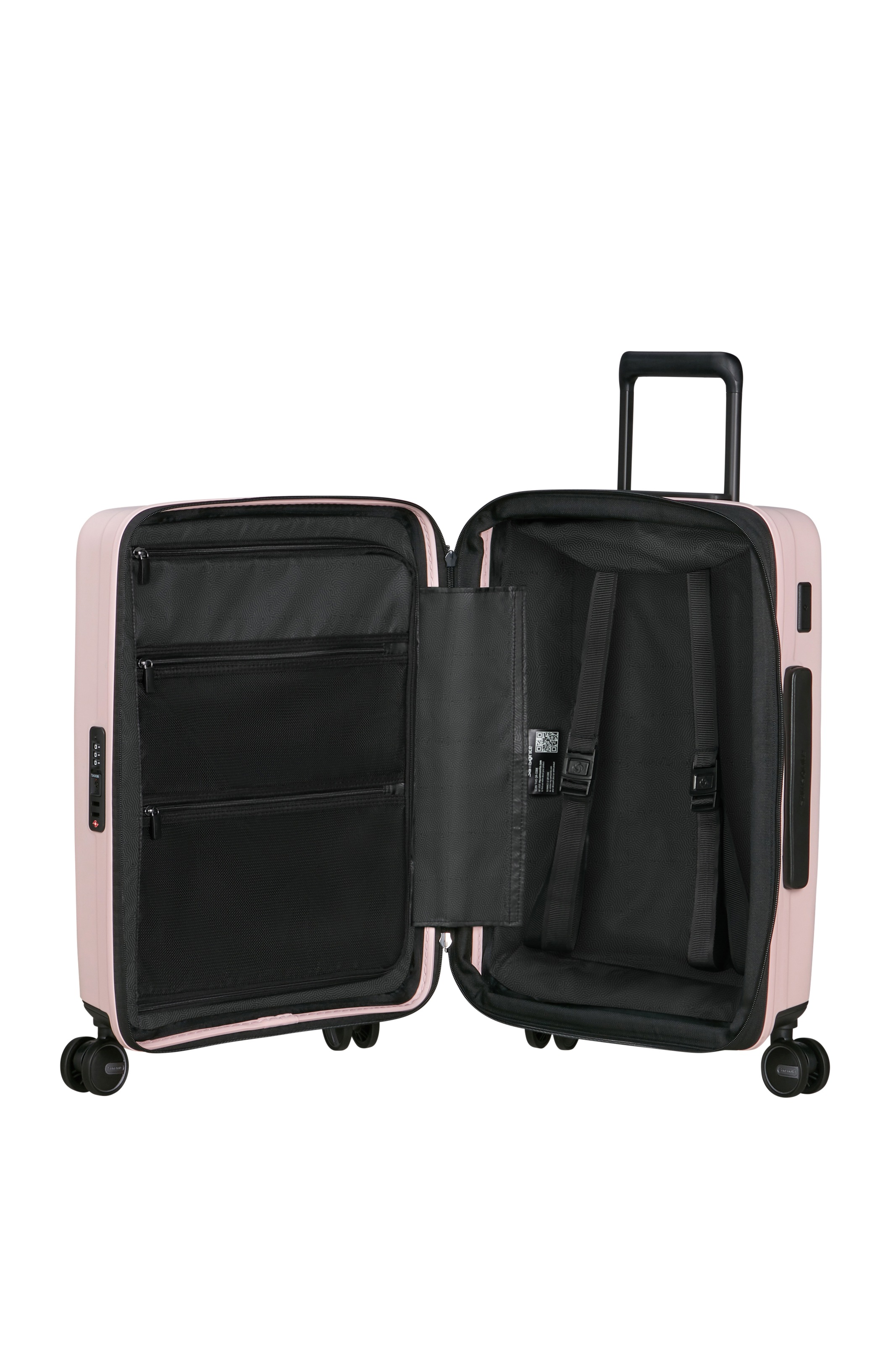 Samsonite Hartschalen-Trolley »RESTACKD« 39 l 4 Rollen mit fester Trennwand und verstellbaren Packgurten
