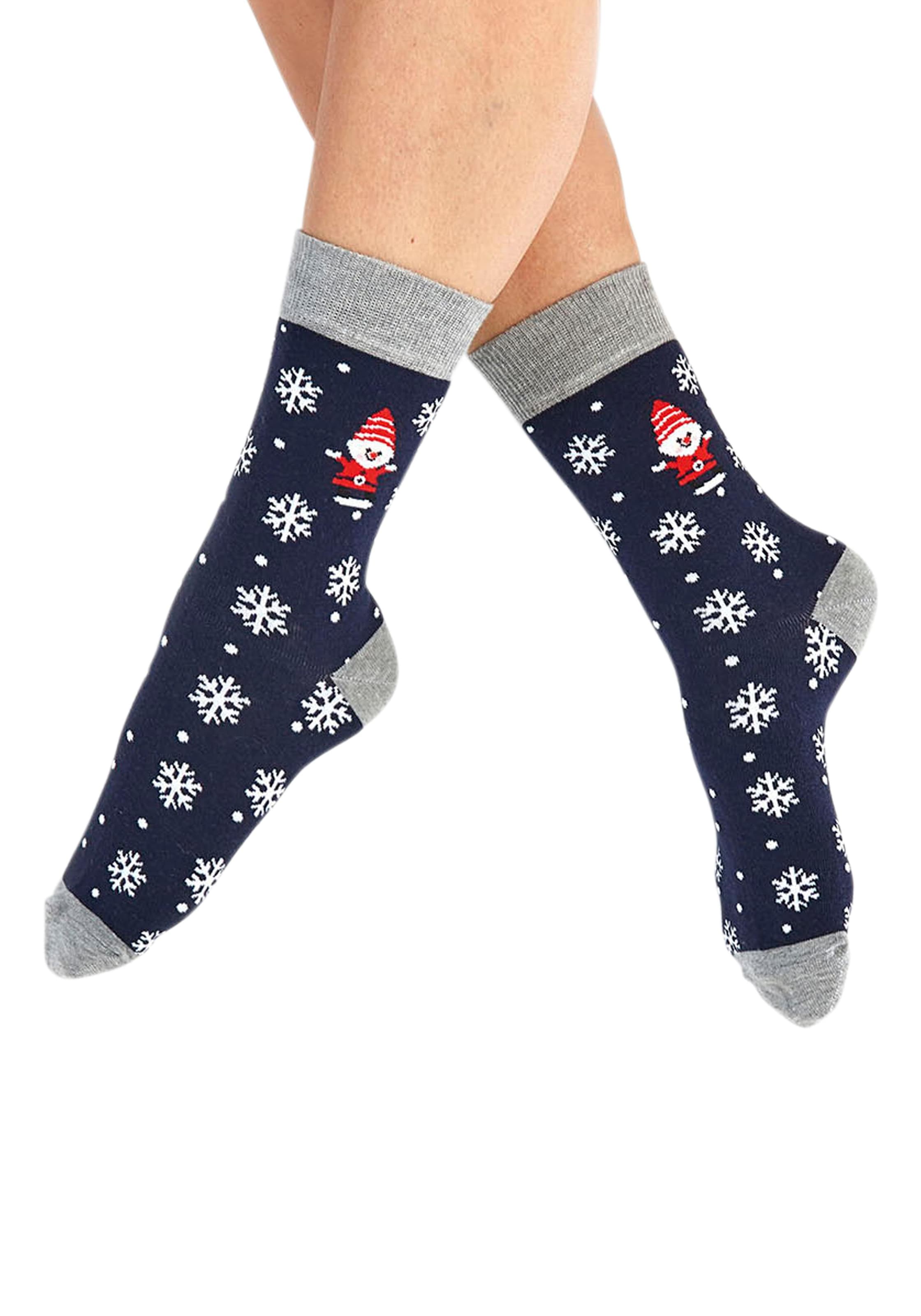 H.I.S Socken, (Packung, 3 Paar), mit Weihnachts-Design