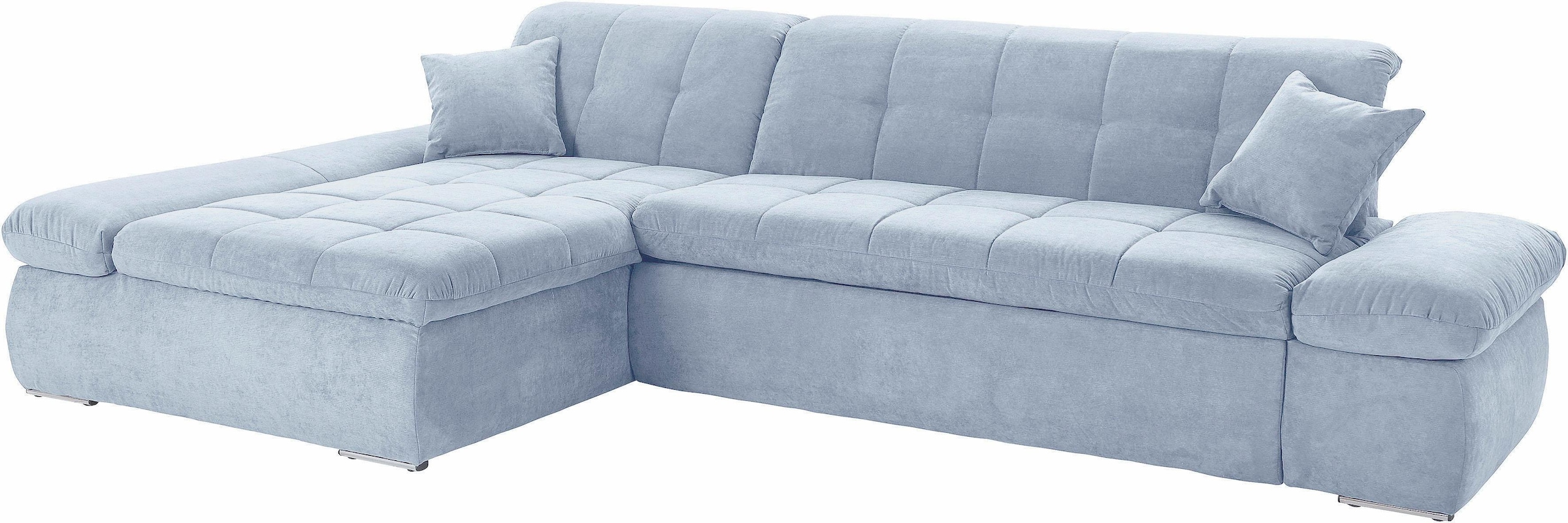 DOMO collection Ecksofa »NMoric XXL, B/T/H: 300/172/80cm, Revamierenabschluss L-Form«, wahlweise mit Bettfunktion und Armlehnverstel,lung