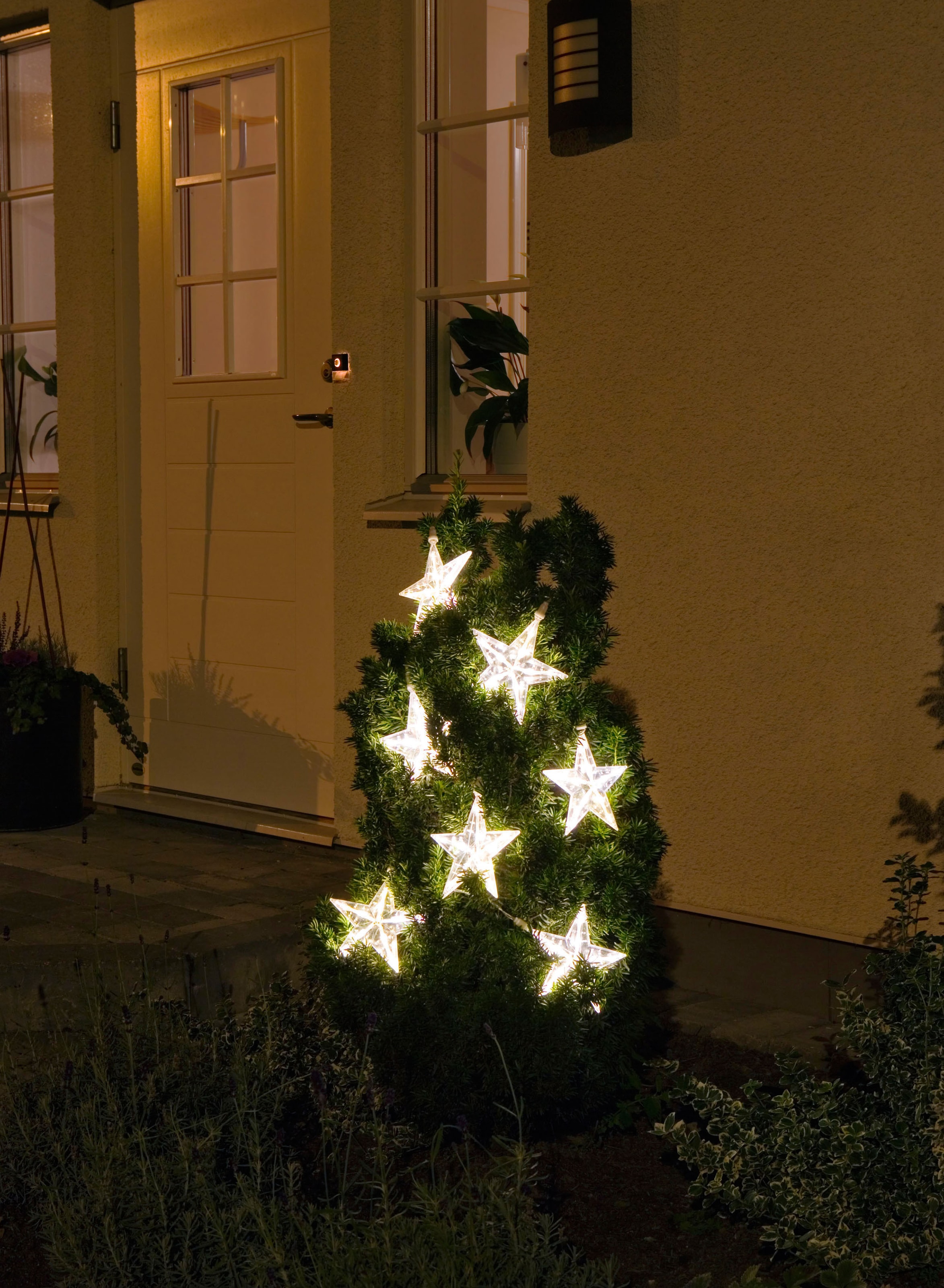 warmweiße transparentes bequem KONSTSMIDE Kabel LED-Lichtervorhang Sternen, 35 7 kaufen aussen«, mit Dioden, »Weihnachtsdeko