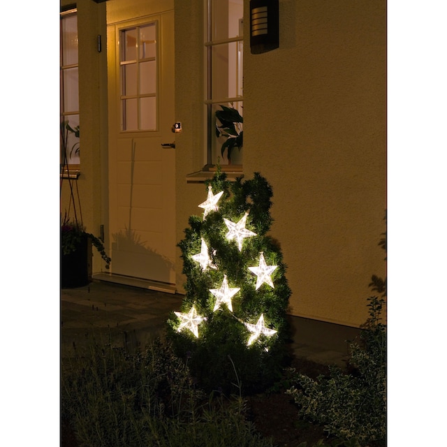 KONSTSMIDE LED-Lichtervorhang »Weihnachtsdeko aussen«, mit 7 Sternen, 35  warmweiße Dioden, transparentes Kabel bequem kaufen