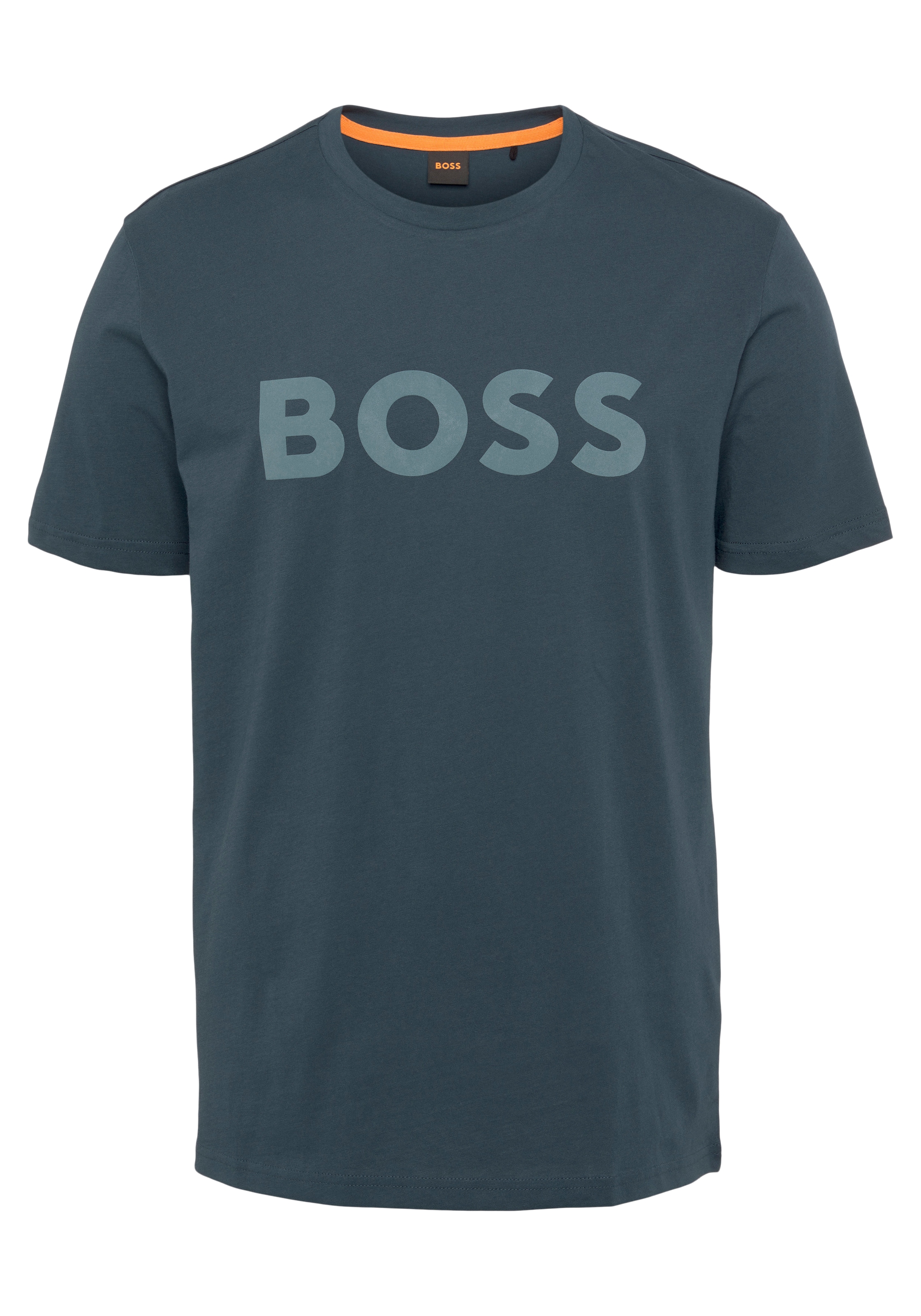 der T-Shirt BOSS 01«, BOSS bei 1 mit ORANGE auf 10246016 »Thinking Brust großem ♕ Druck