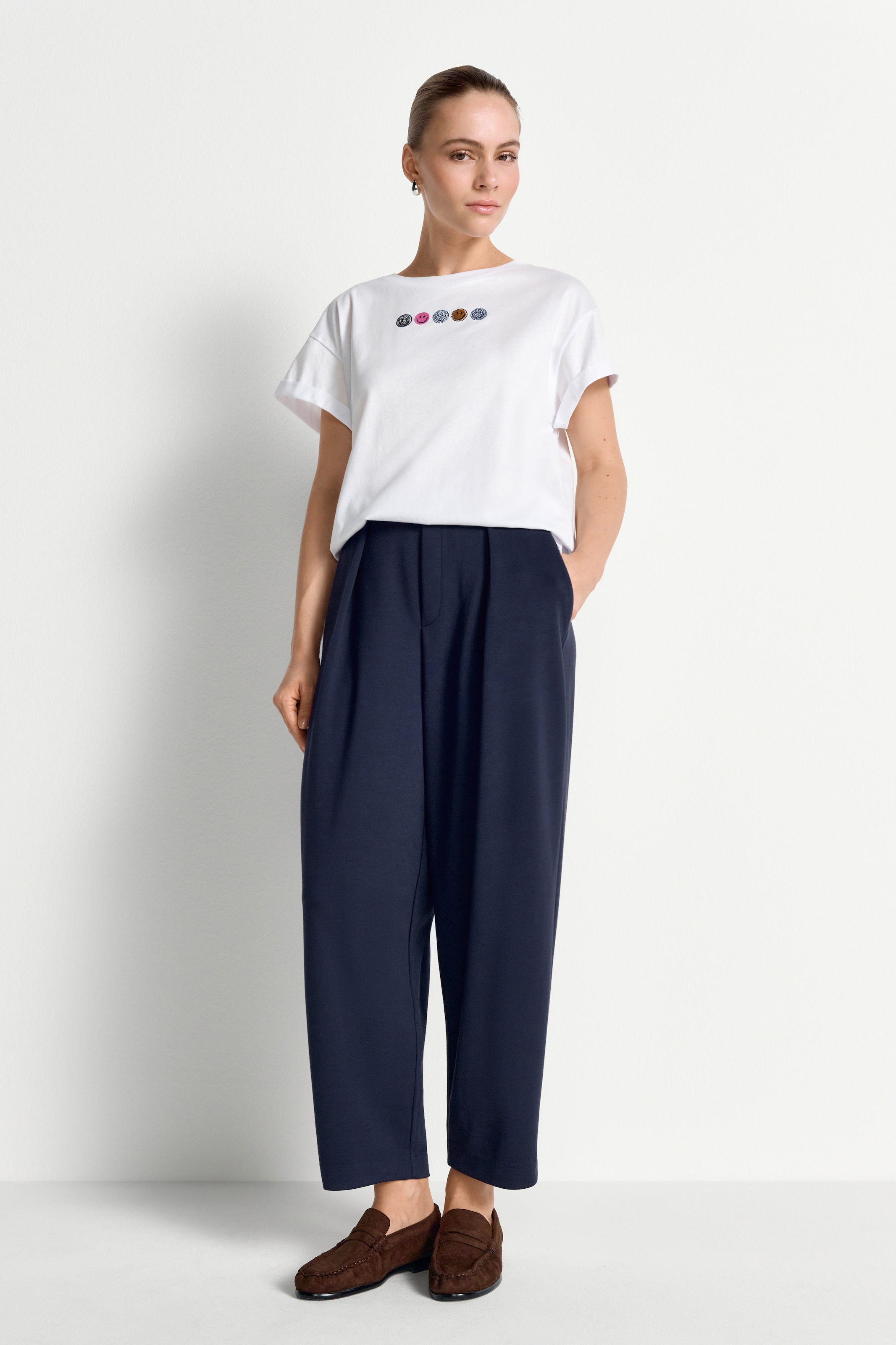 RICHROYAL T-Shirt mit Smileys Frontmotiv