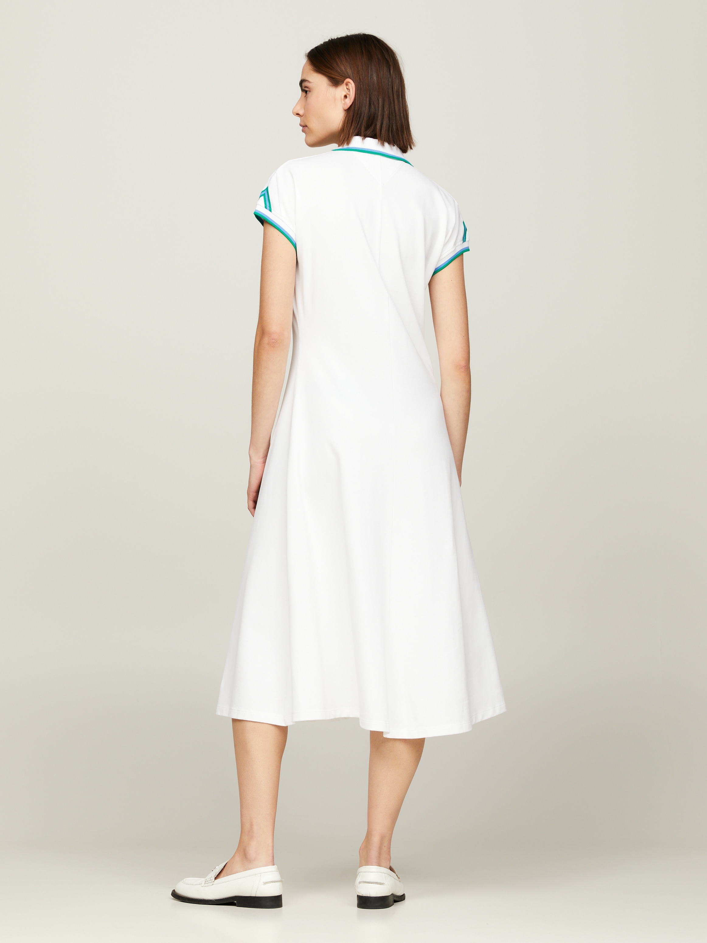 Tommy Hilfiger Polokleid »F&F STP SLV KNEE POLO DRESS«, mit kontrastfarbenen Einsätzen