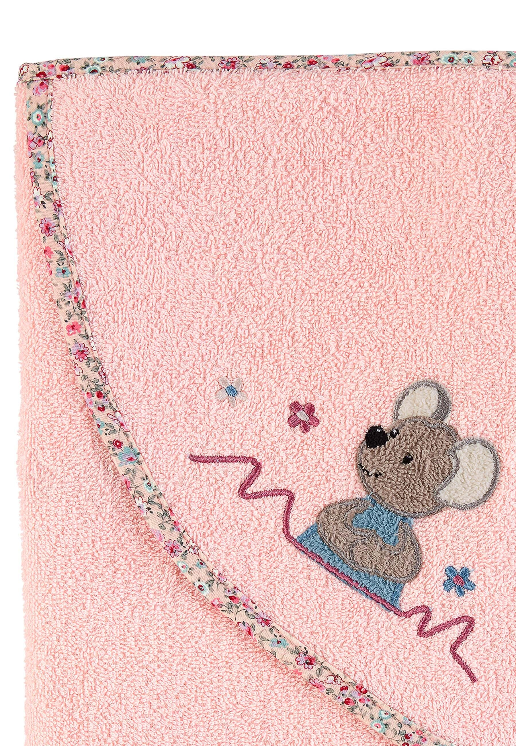 Sterntaler® Kapuzenhandtuch »Kapuzenbadetuch 80x80 cm MAUS Mabel«, (1 St.)