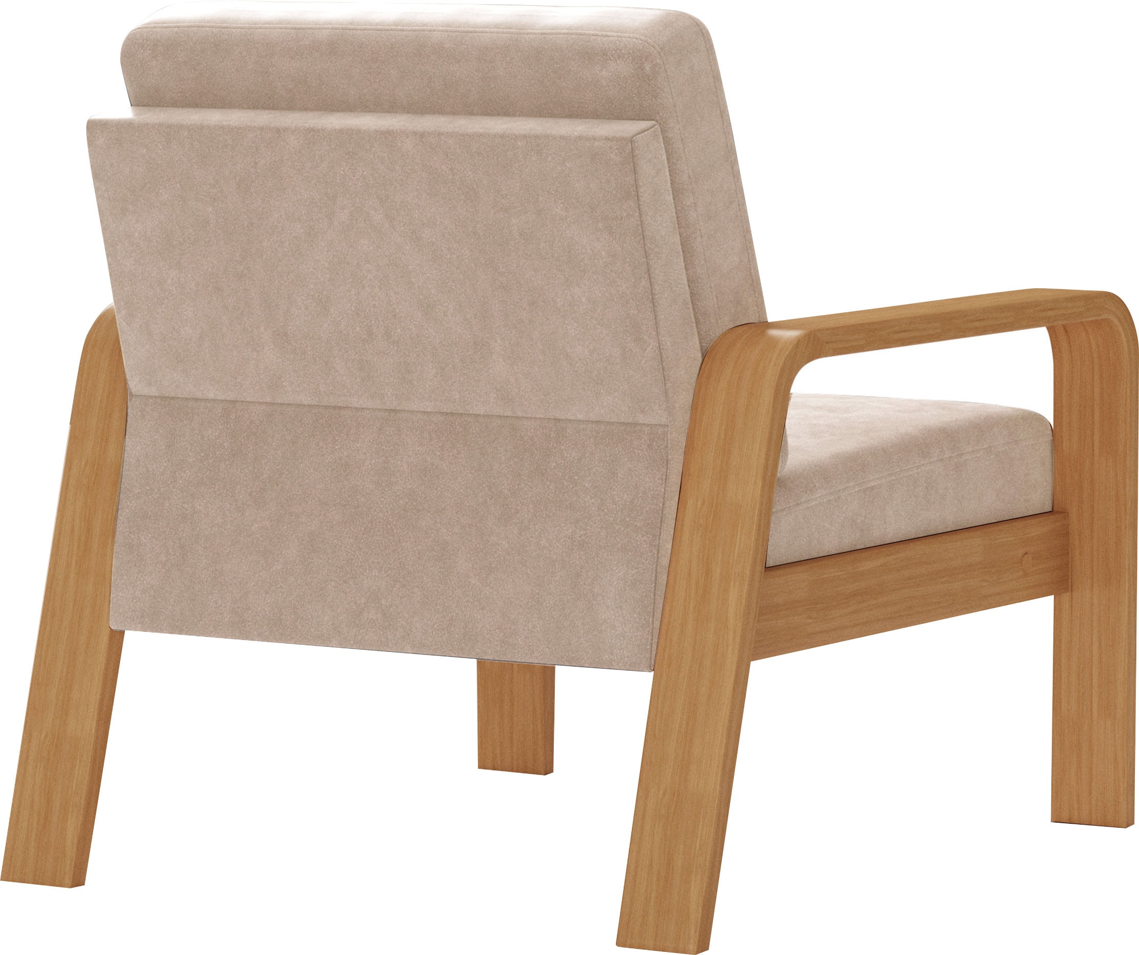 sit&more Sessel »Kolding«, Armlehnen aus eichefarbigem Buchenholz, verschiedene Bezüge und Farben