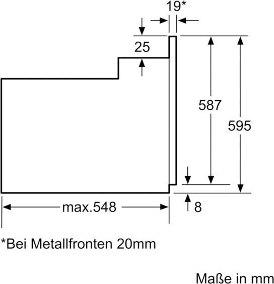 BOSCH Einbaubackofen Serie 2 »HBF133BR0«, mit Teleskopauszug nachrüstbar, ecoClean Direct