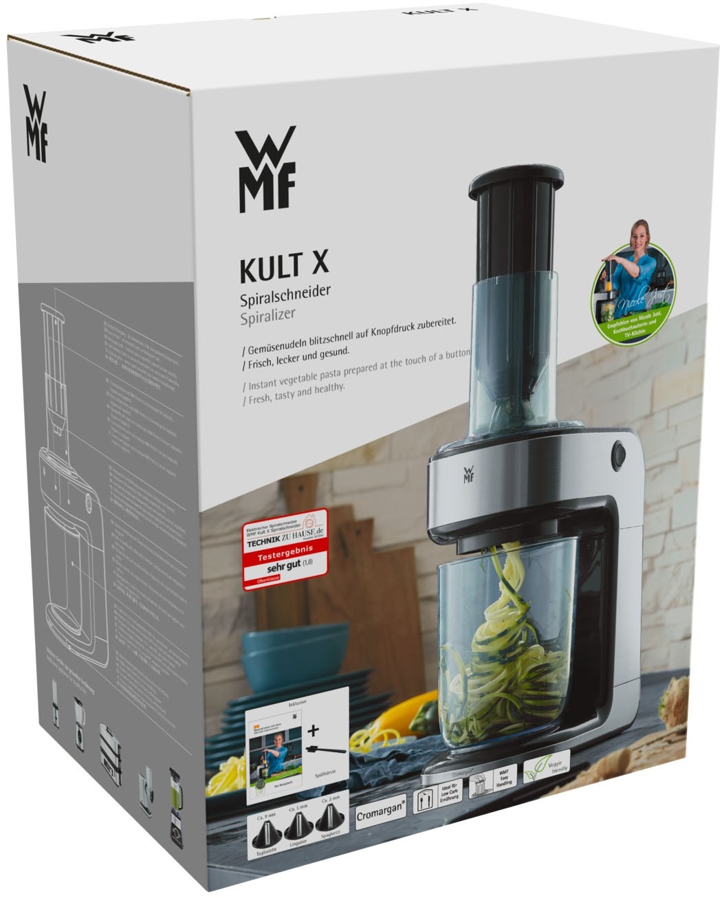 WMF Spiralschneider »KULT X«, 80 W, mit 3 Schneideeinsätzen