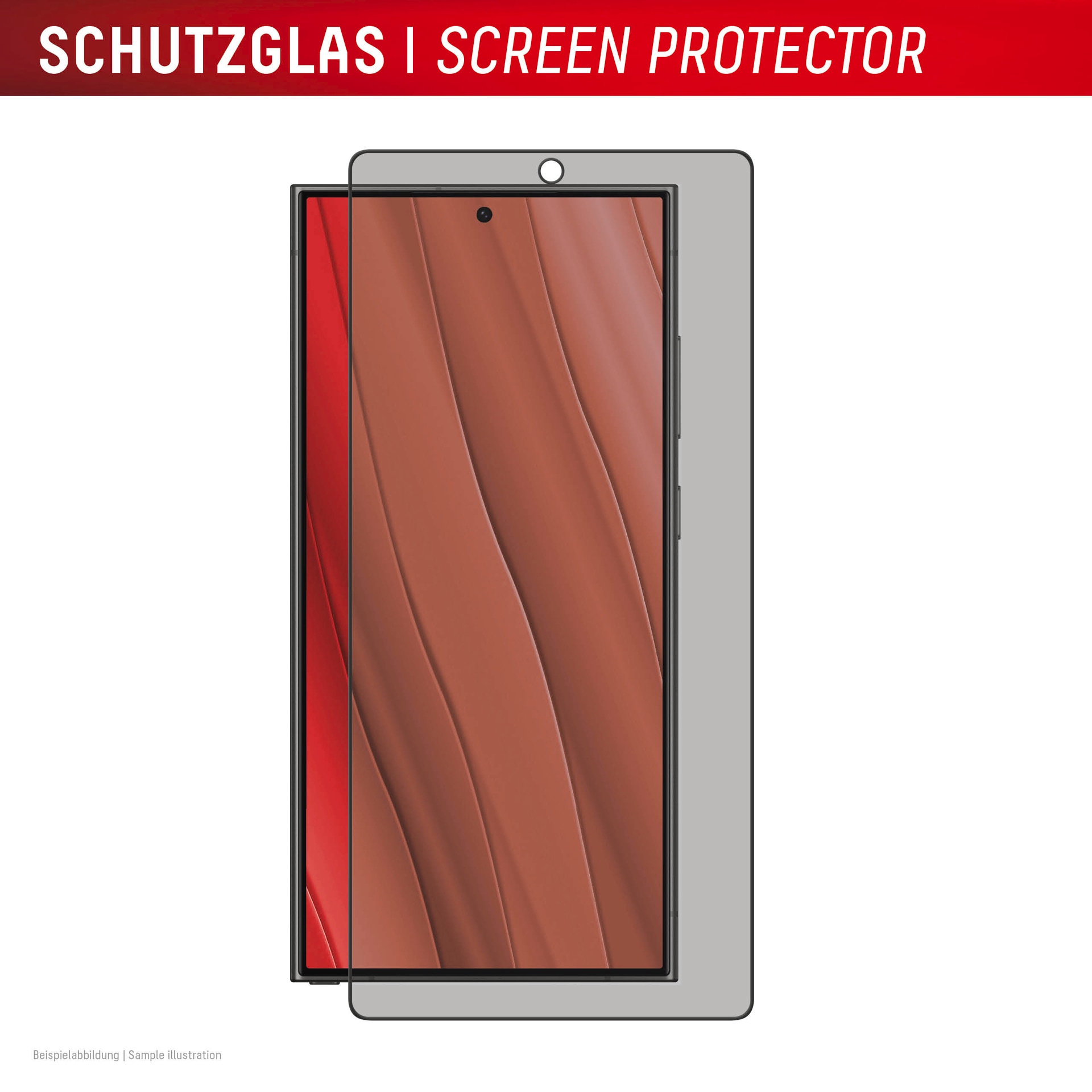 Displex Displayschutzglas »Privacy Glass Screen Protection«, für Samsung Galaxy S25 Ultra, Displayschutzfolie, Schutzfolie, Bildschirmschutz, kratz- & stoßfest