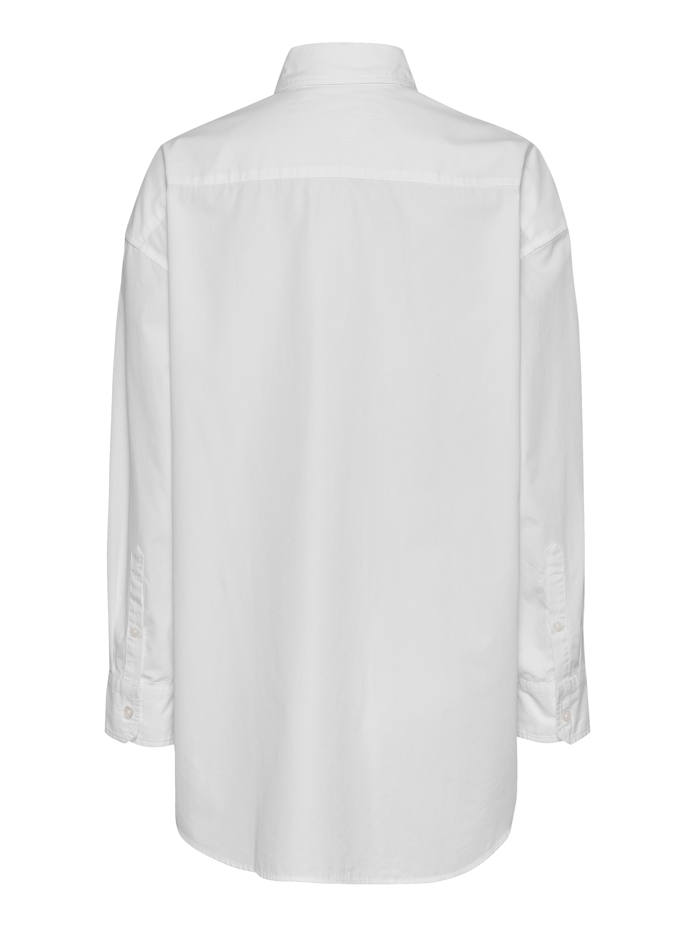 Tommy Jeans Curve Hemdbluse »TJW OVS BADGE POPLIN SHIRT EXT«, in Großen Größen, Popeline, Langarm, Badge