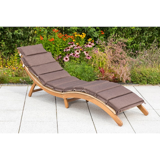 MERXX Gartenliege »Capri«, Akazie/Polyrattan, klappbar, natur, inkl. Kissen  online kaufen | mit 3 Jahren XXL Garantie