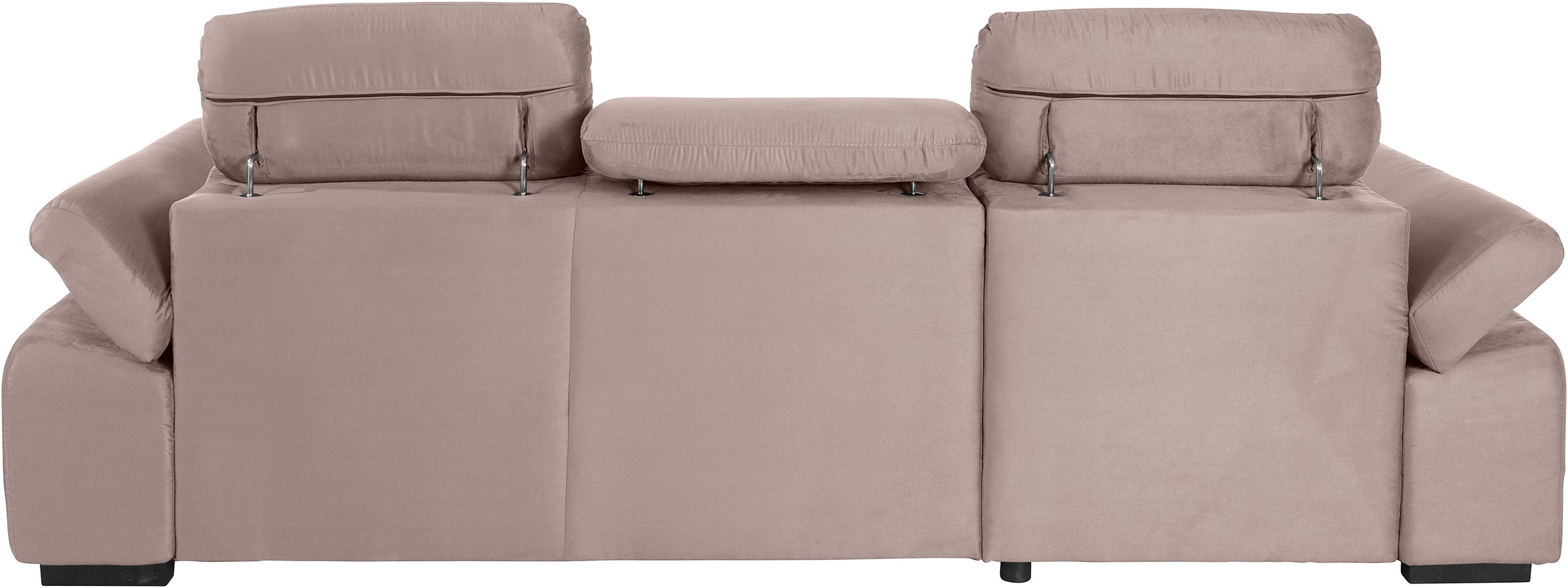 COTTA Ecksofa »Lola L-Form mit Kopfteilfunktion & Hocker«, (Set, mit Hocker), wahlweise mit Bettfunktion, Bettkasten & Armteilverstellung