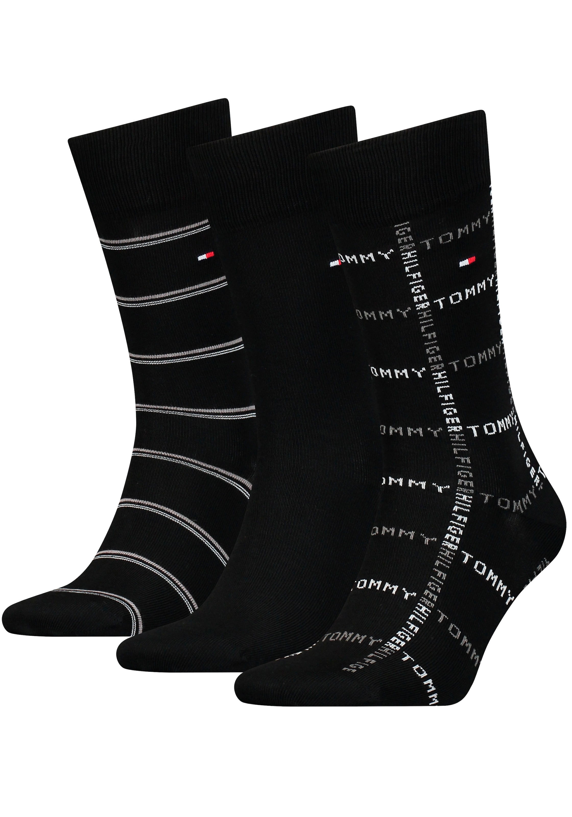 Socken, (Packung, 3 Paar), TH MEN SOCK 3P GIFTBOX GRID STRIPE