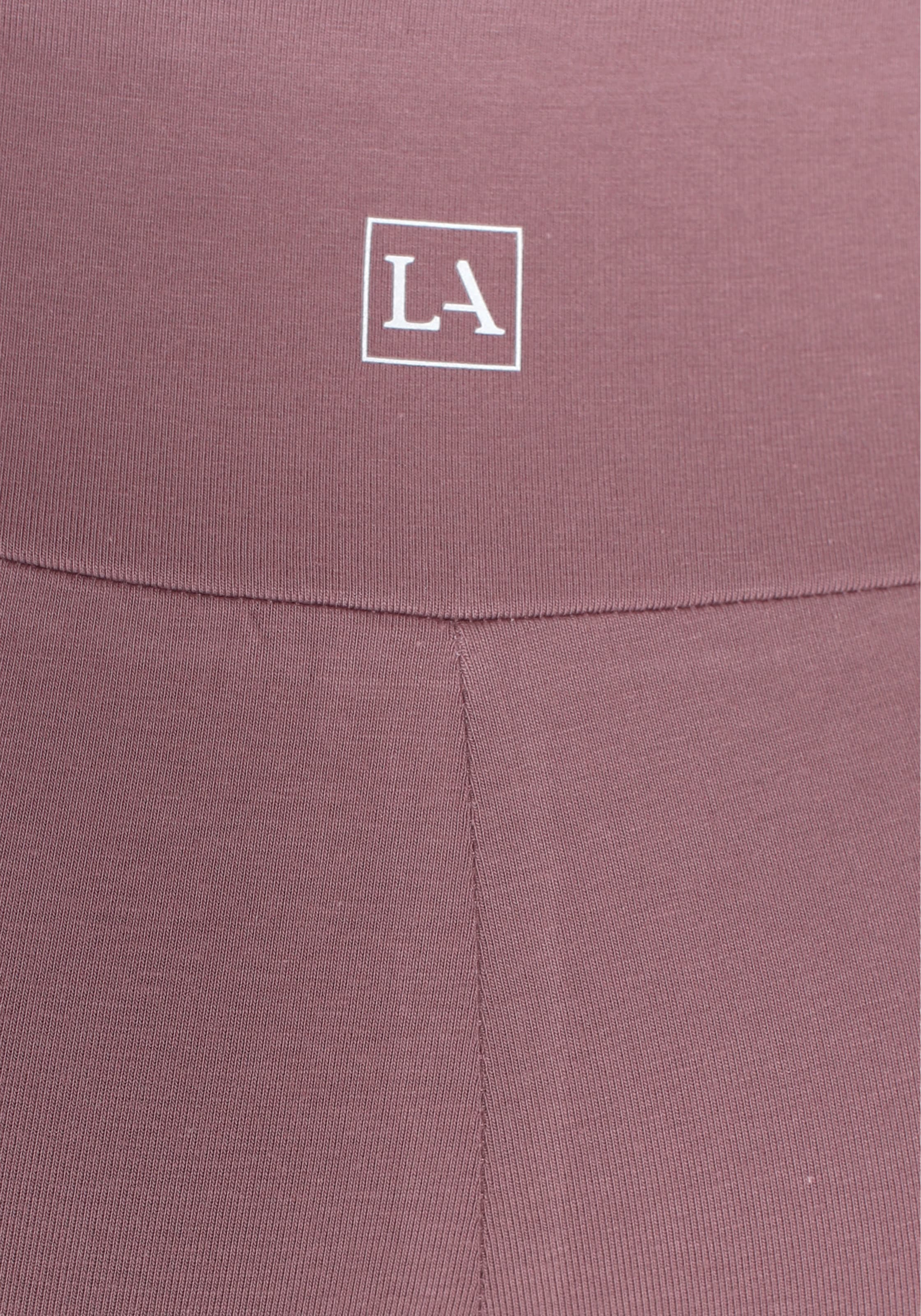 LASCANA Shorts  mit breitem Bündchen und Logodruck