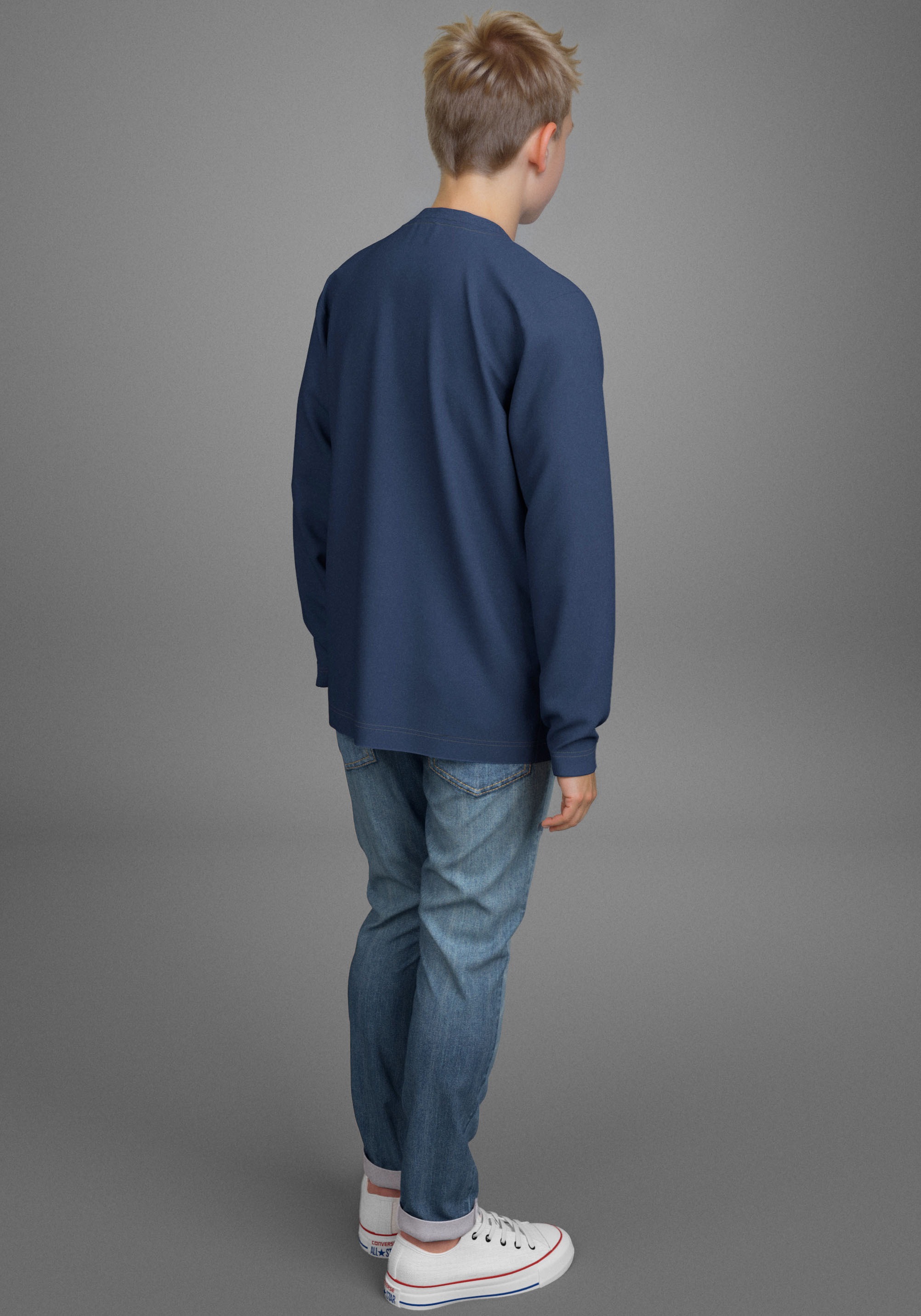 H.I.S Langarmshirt »2er Pack Shirts mit Logoprint«, (Packung, 2 tlg., 2), NEU: H.I.S für TEENS! 2er Pack Shirts